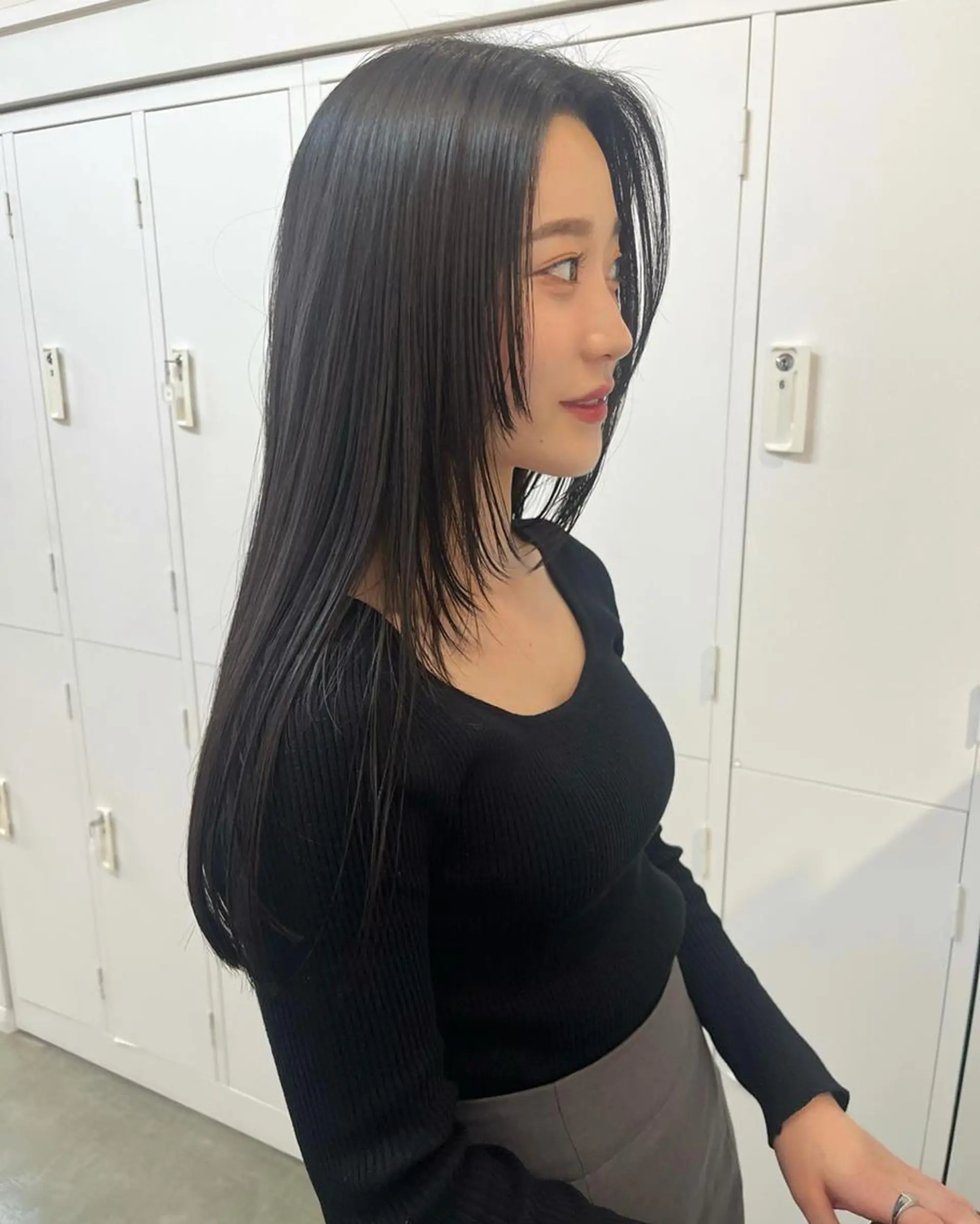 ロング 韓国風カラー ピンクブラウン ボブ くせ毛 顔まわりレイヤー 韓国/髪質改善💘 櫻井かれんのヘアスタイル