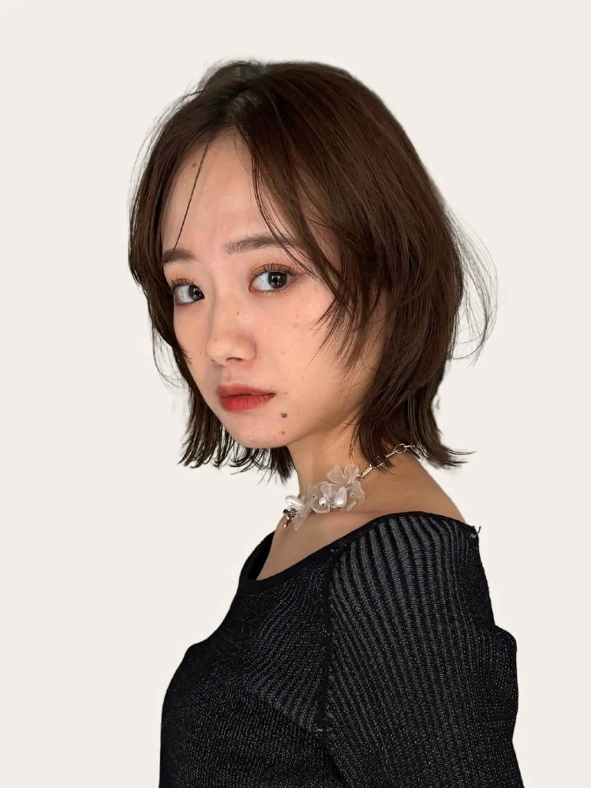 セミロング ヘアカラー ボブ/ぱつっとボブ/ 谷口 海星のヘアスタイル