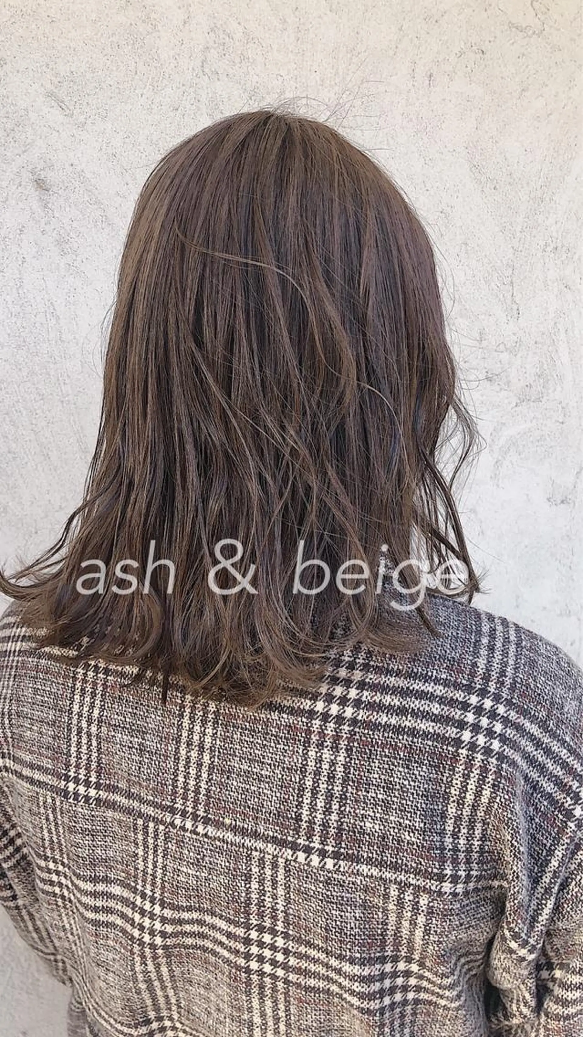 ミディアム カラー アッシュ ベージュカラー merc. 福田茜のヘアスタイル