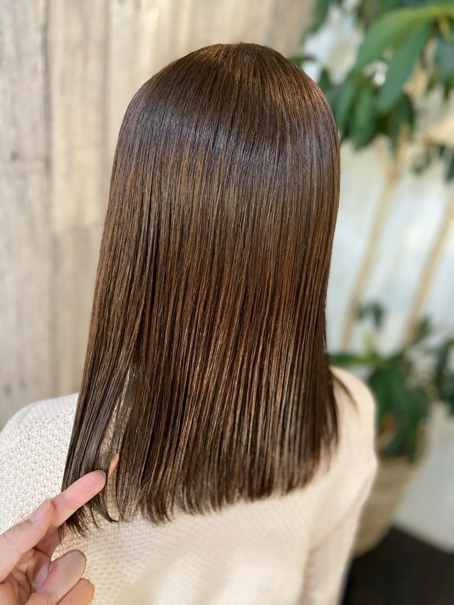 セミロング カラー ブリーチ 透明感カラー グレージュ ブリーチなしカラー トリートメント ARK 武藤のヘアスタイル