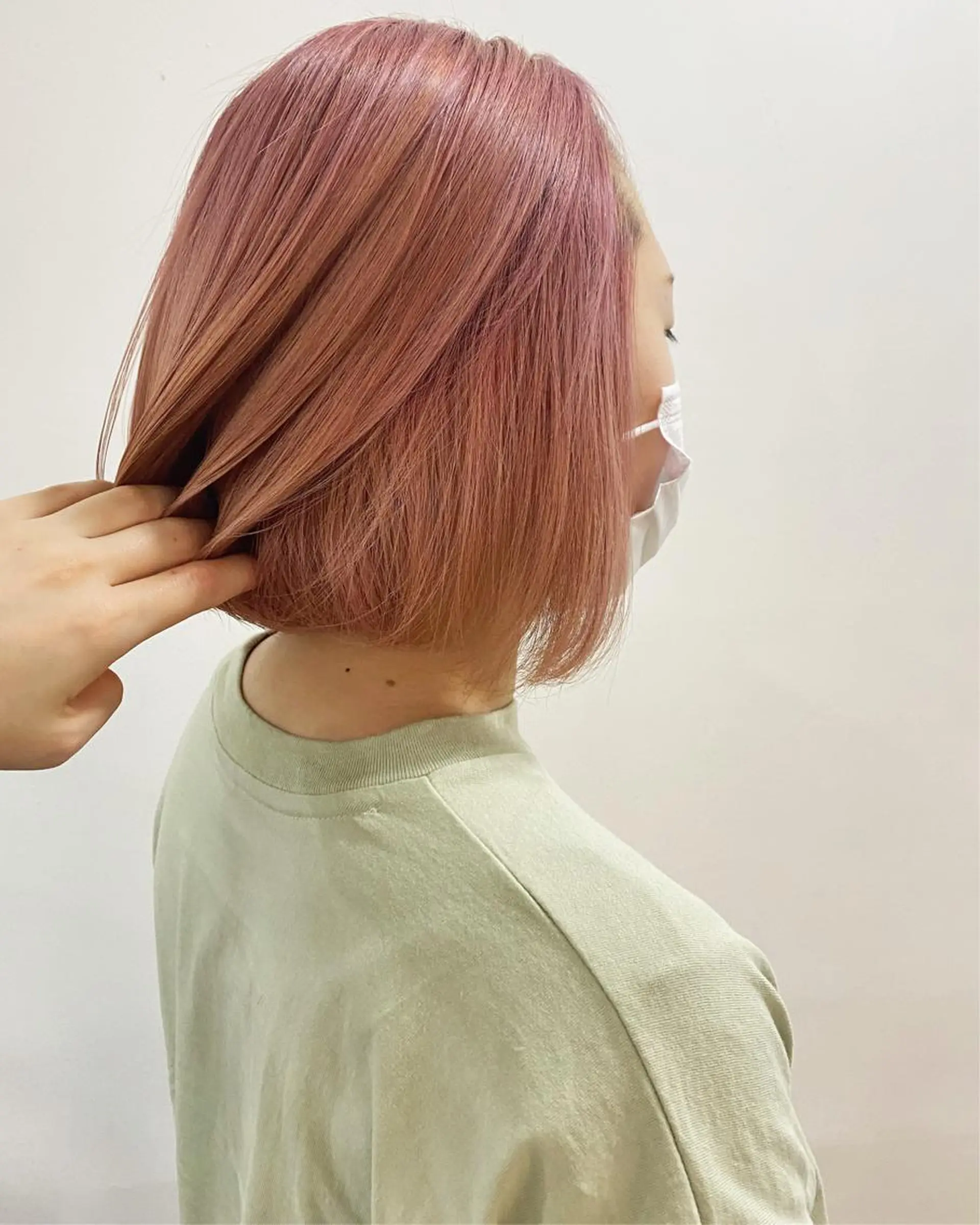 カラー ブリーチ ケアブリーチ ピンクカラー フラム所属・WATANABE MISAKIのヘアスタイル