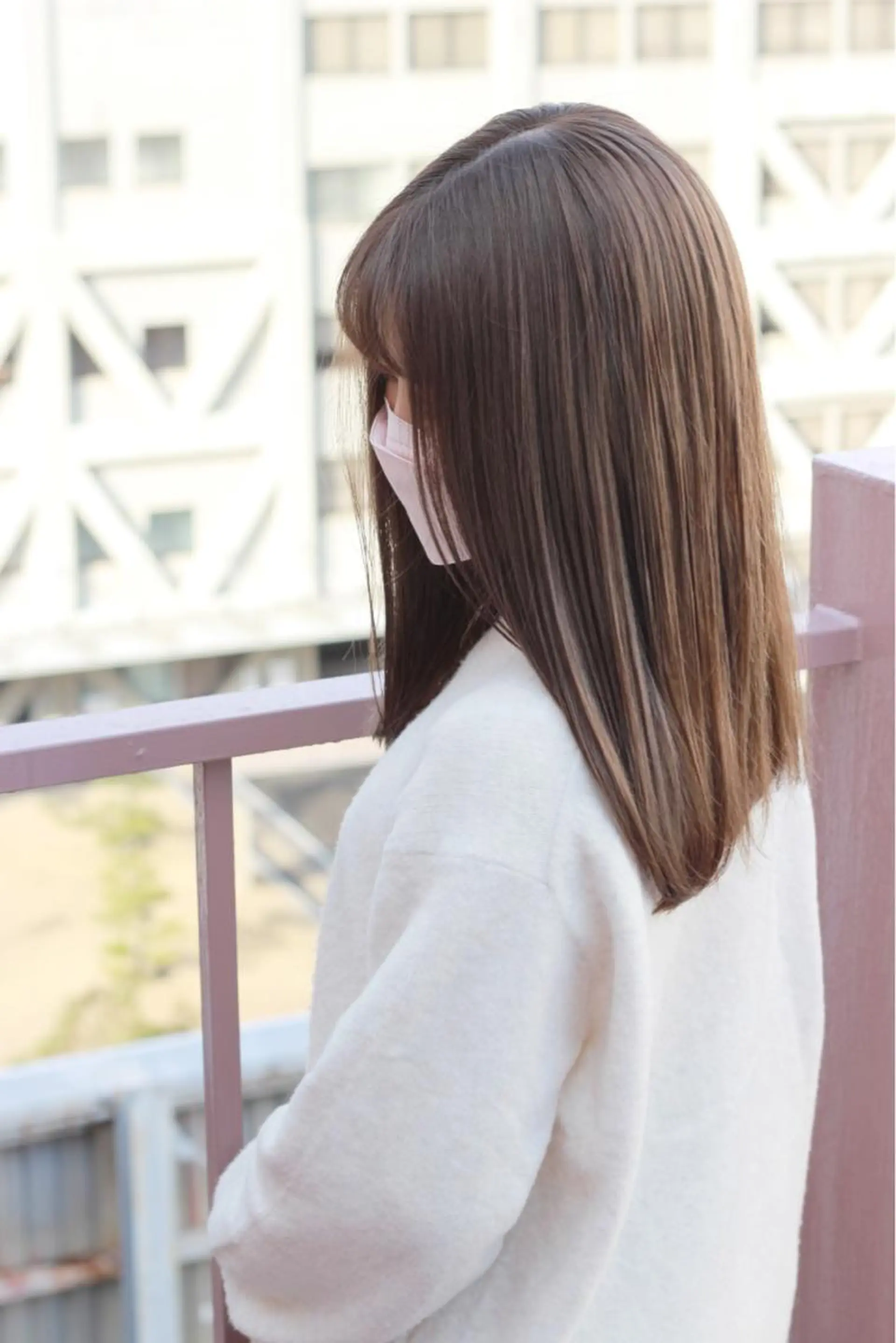 セミロング カラー ベージュカラー ミルクティーベージュ ヘアカラー Viage （ビアージュ）のヘアスタイル