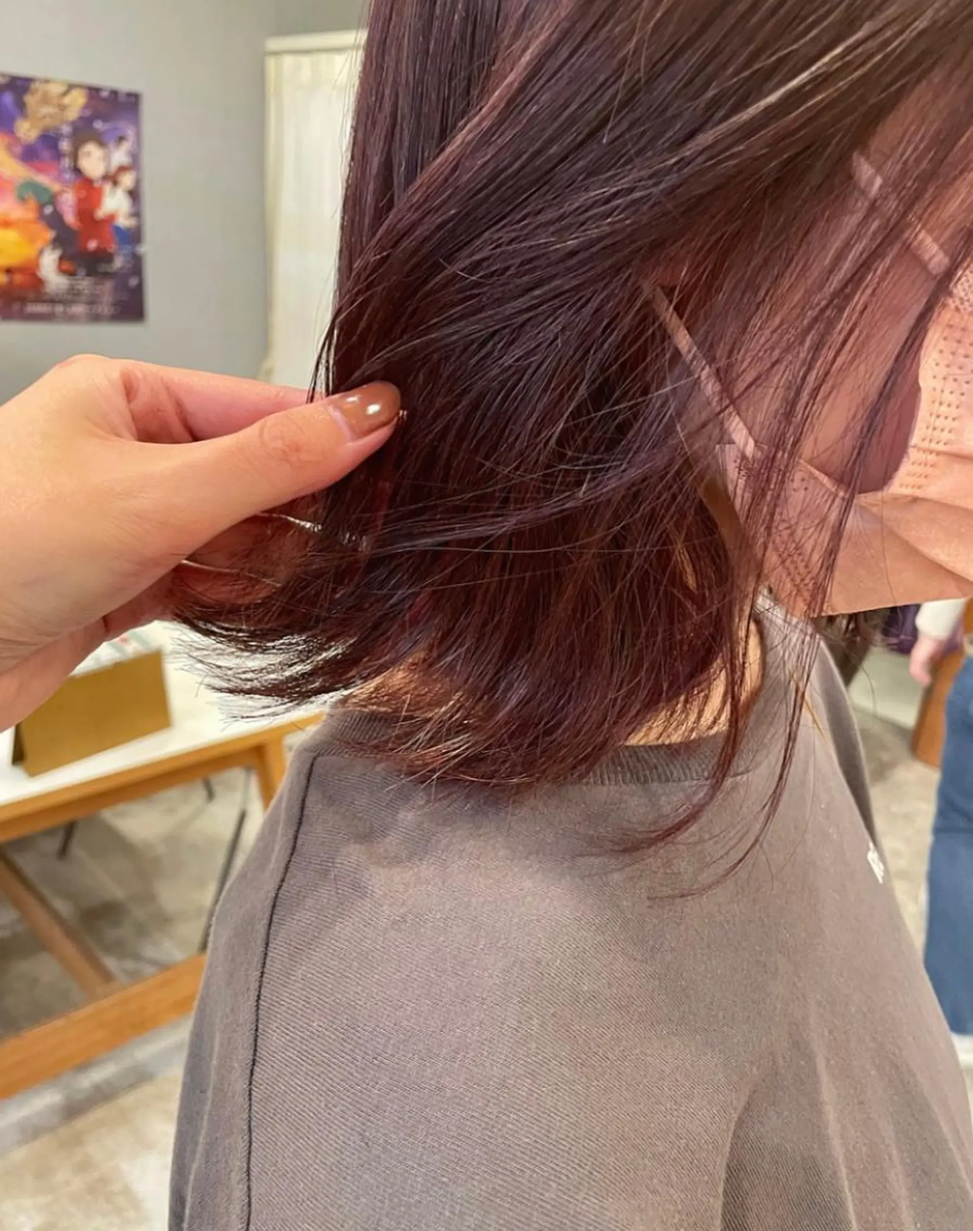 ミディアム カラー ラベンダーカラー ピンクカラー ピンクラベンダー カノエ 乃木店のヘアスタイル