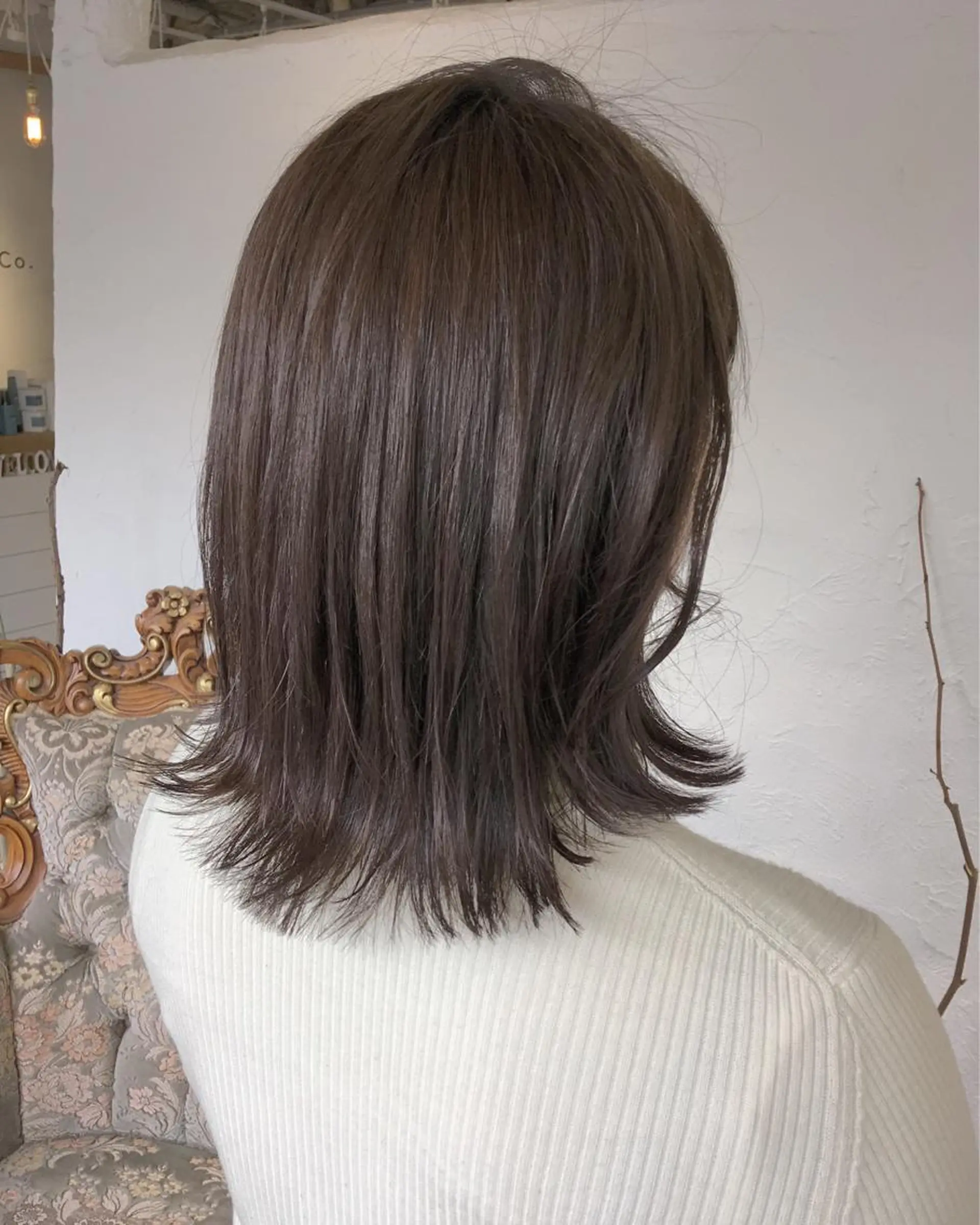 ショート カラー パーマ ヘアアレンジ グレージュ エグチ アキラのヘアスタイル