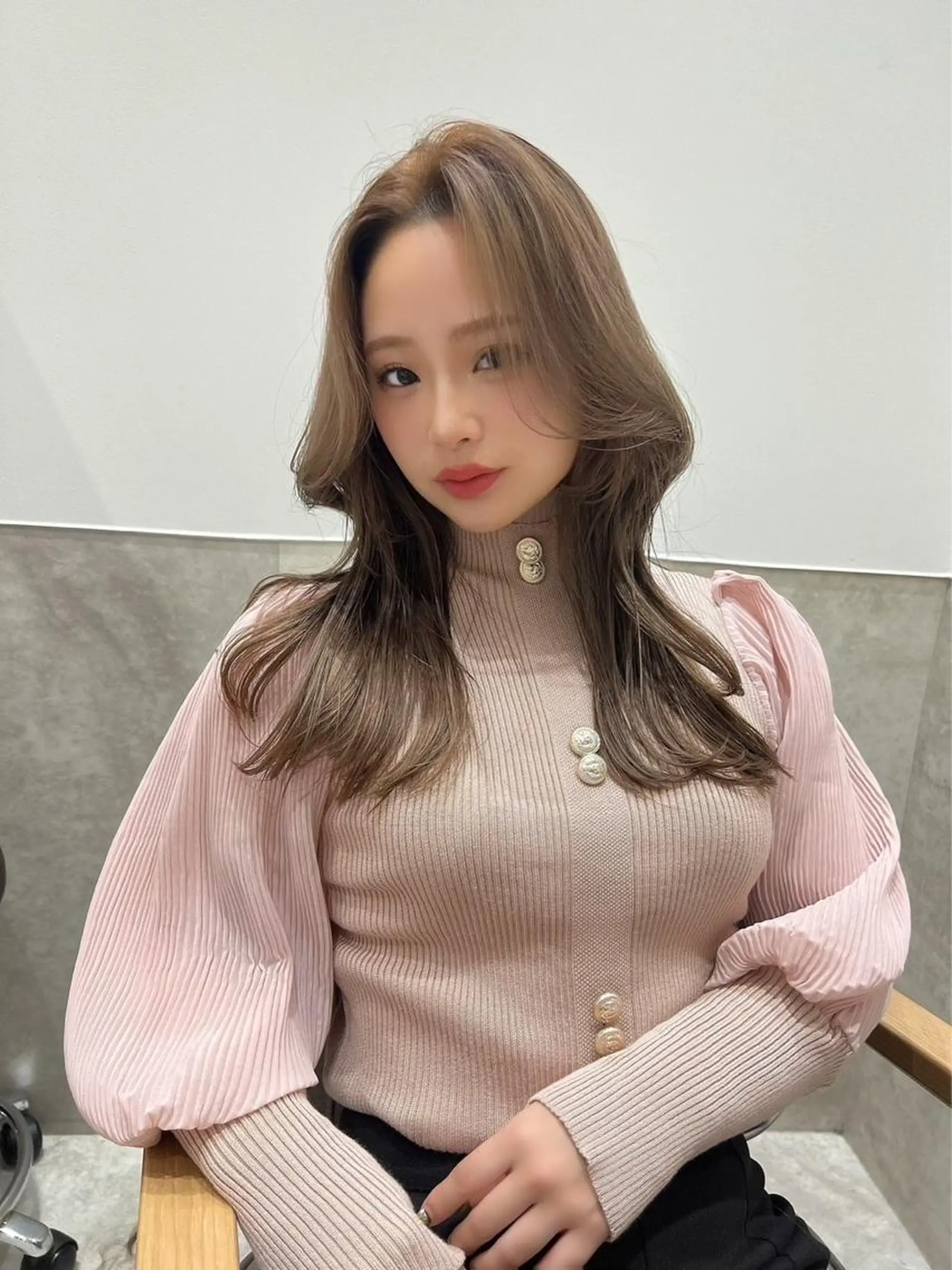 セミロング ヘアカラー トリートメント 中川/縮毛矯正/ 高羽　克明のヘアスタイル