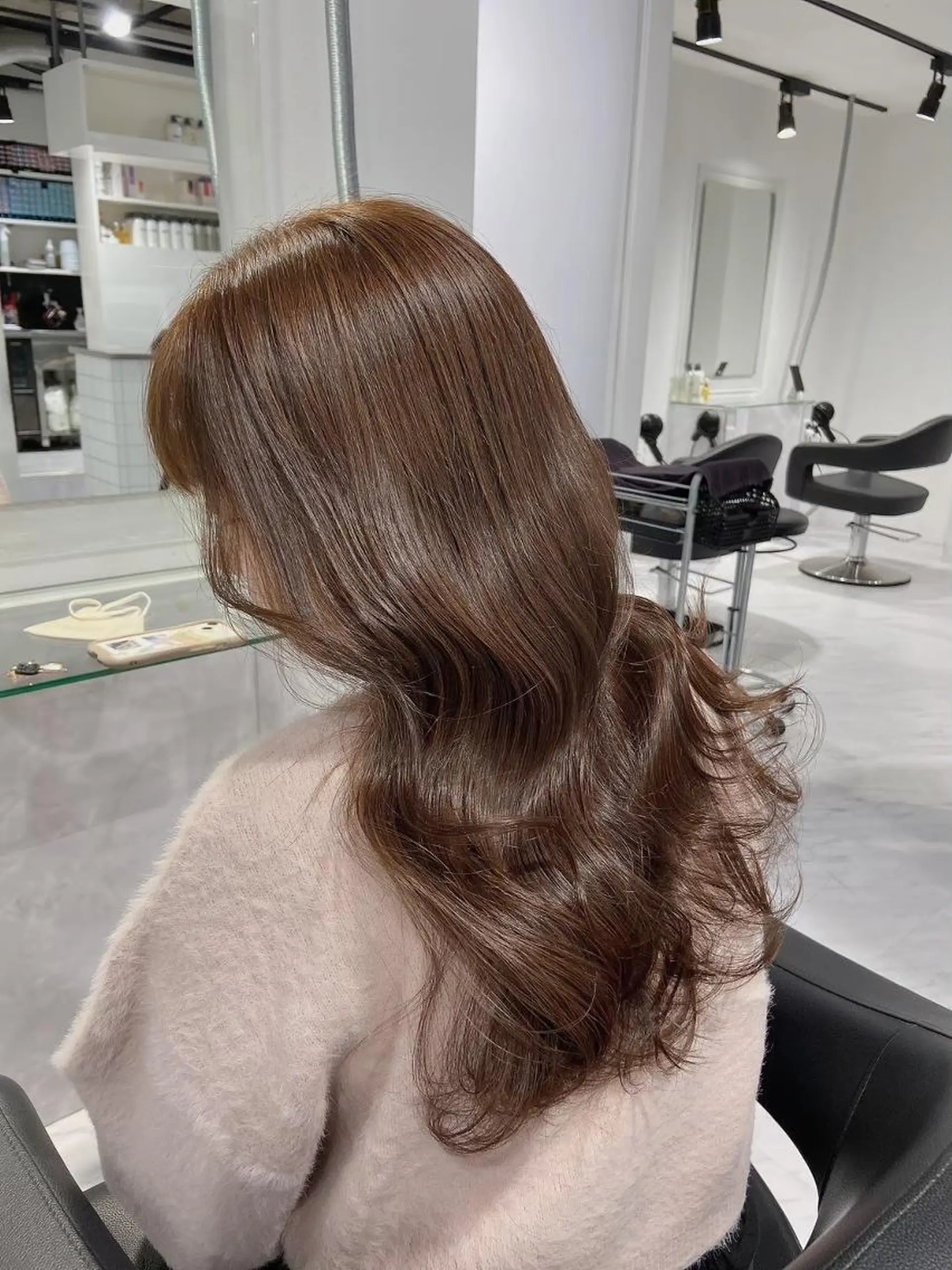 カラー ヘアカラー トリートメント ヘアセット 韓国風ベージュ🤎 赤みなし🌿横浜🤎のヘアスタイル