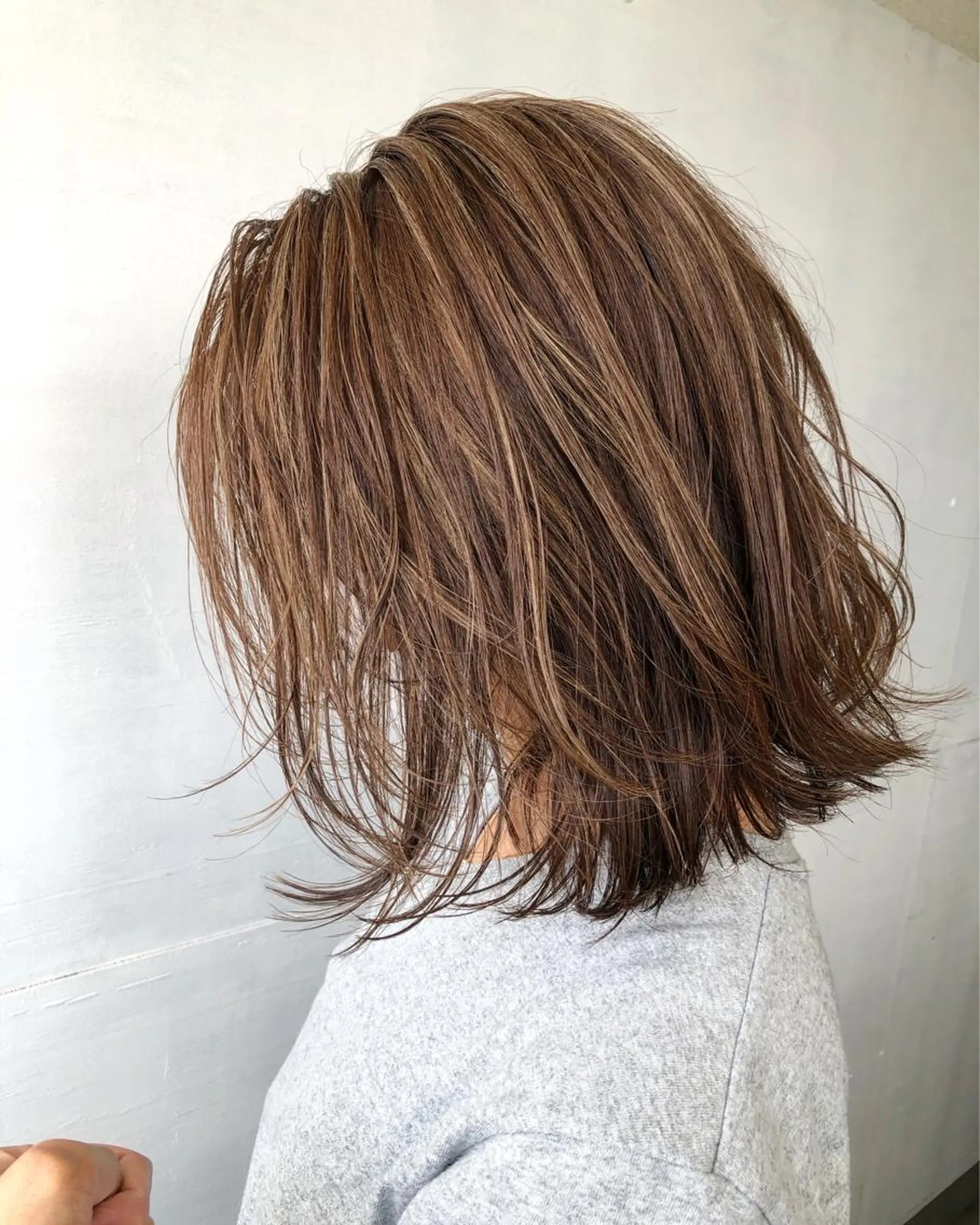 ミディアム カラー かわさき ともやのヘアスタイル