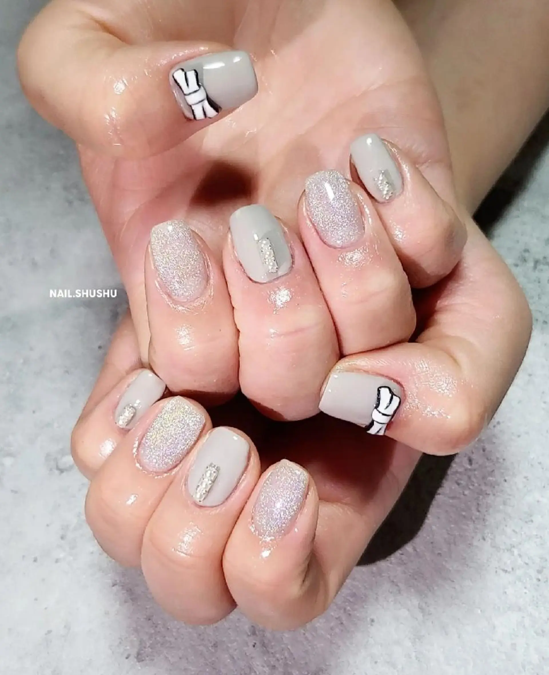 ネイル 持ち込み ニュアンスネイル オフィスネイル ワンカラーネイル シンプルネイル 3dパーツ/流行り 👧shushu❤️のネイルデザイン