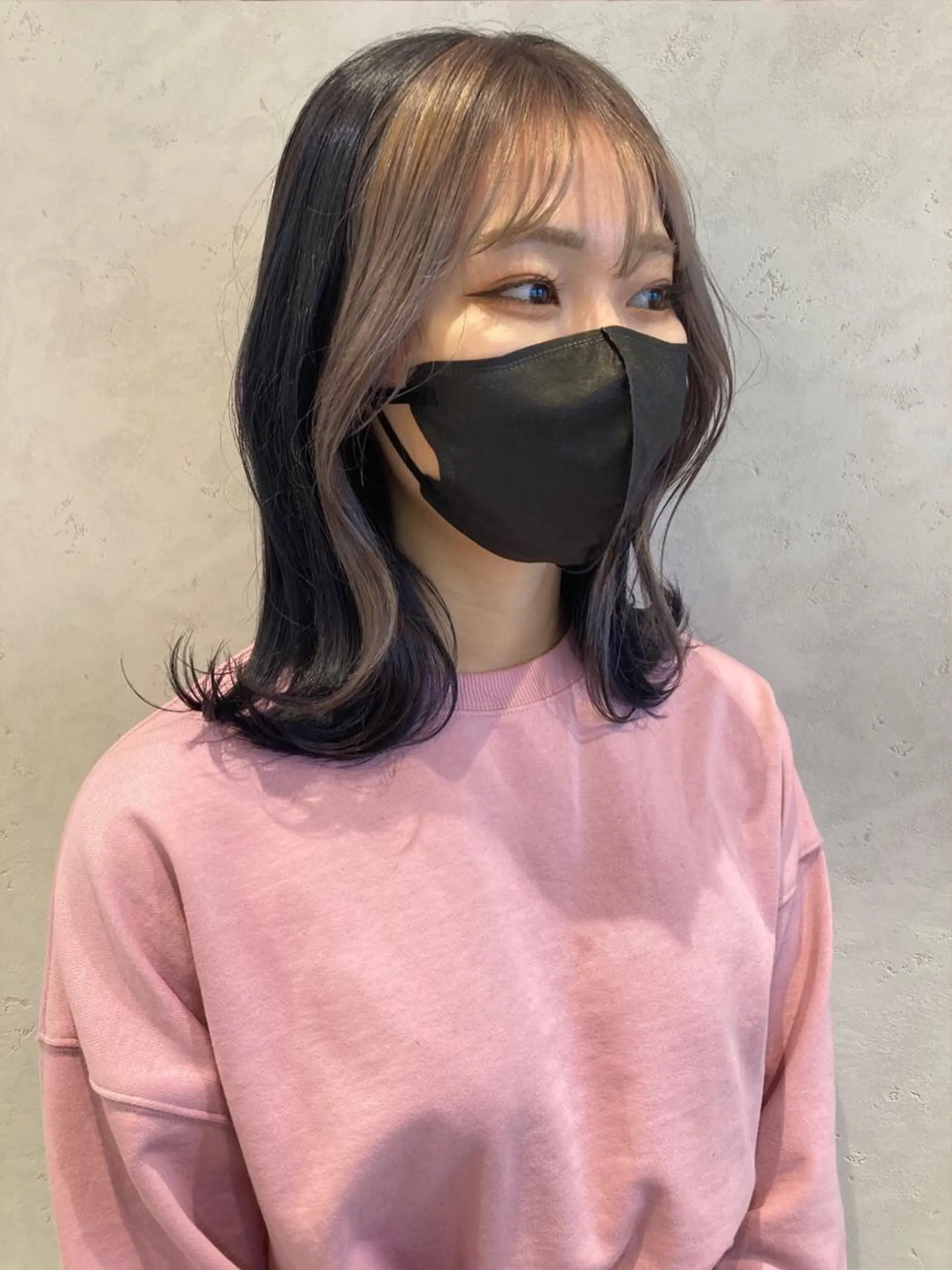 ミディアム カラー nono/パーマ /顔まわりカット🐈のヘアスタイル