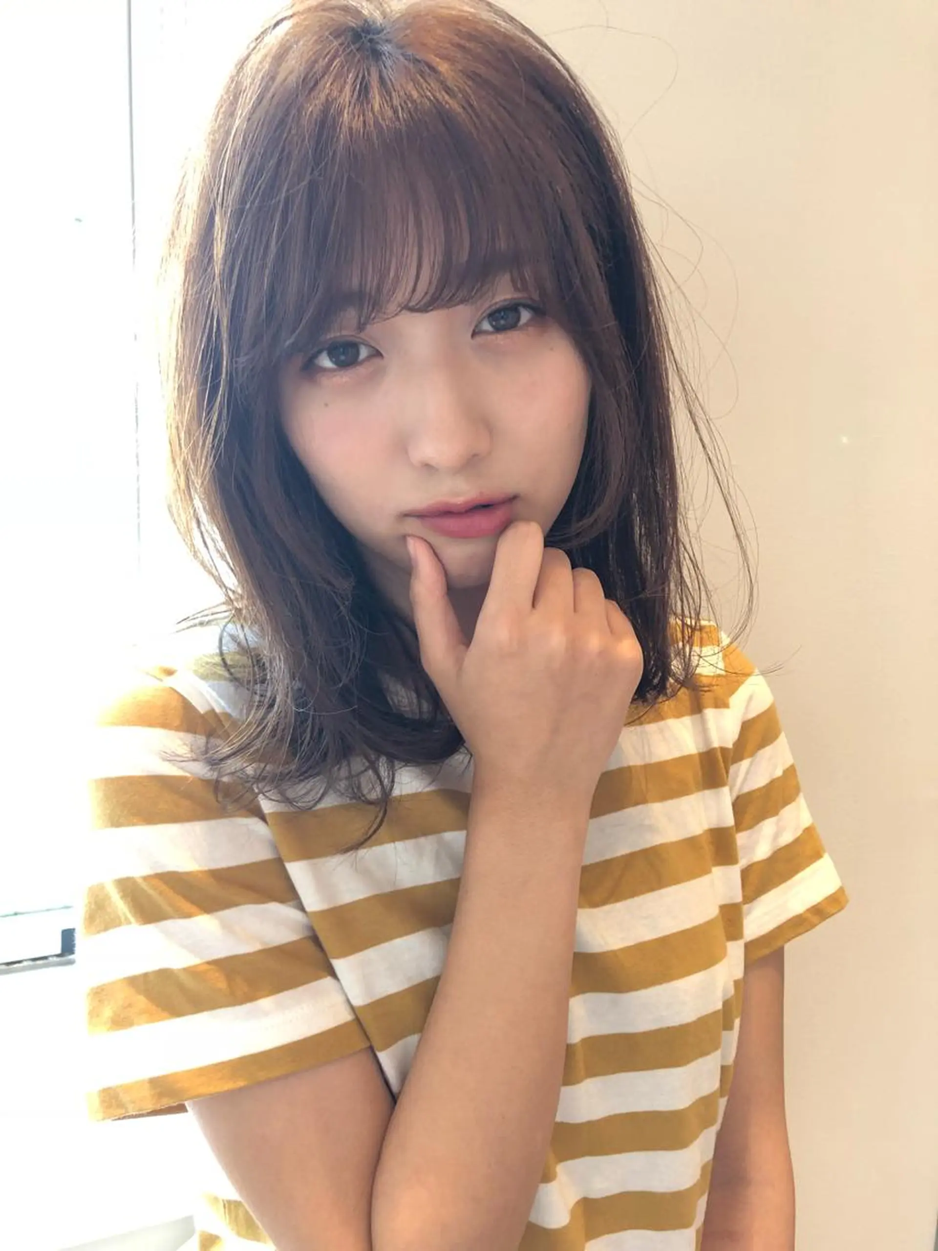 セミロング 縮毛矯正 トリートメント 店長/mao/ 前髪/顔周りカットのヘアスタイル