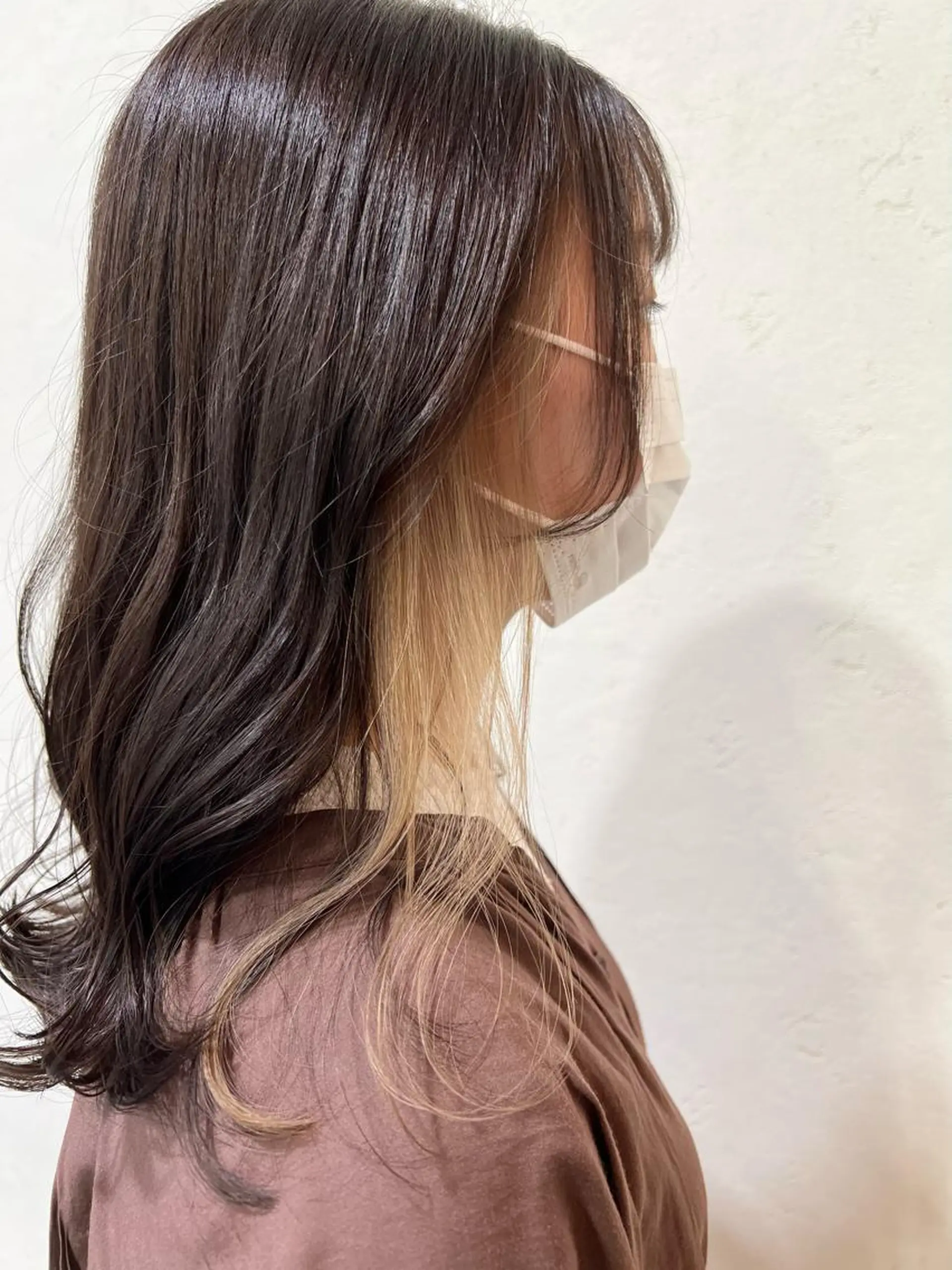 ロング カラー カット ヘアカラー トリートメント mana .のヘアスタイル