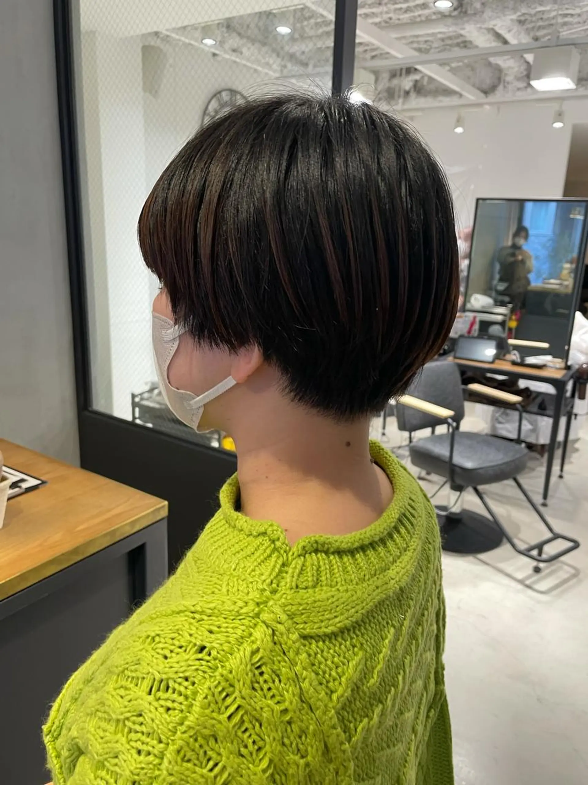 ショート カット 暖色カラー🍊 ボブ🌿顔周りcutのヘアスタイル