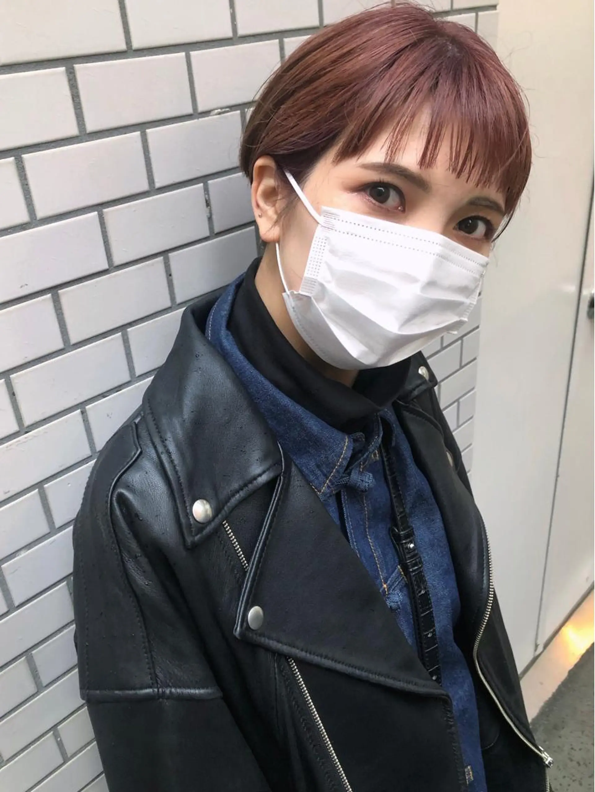 ショート カラー グレージュ ピンクカラー ショートヘア 山本 芳喜のヘアスタイル