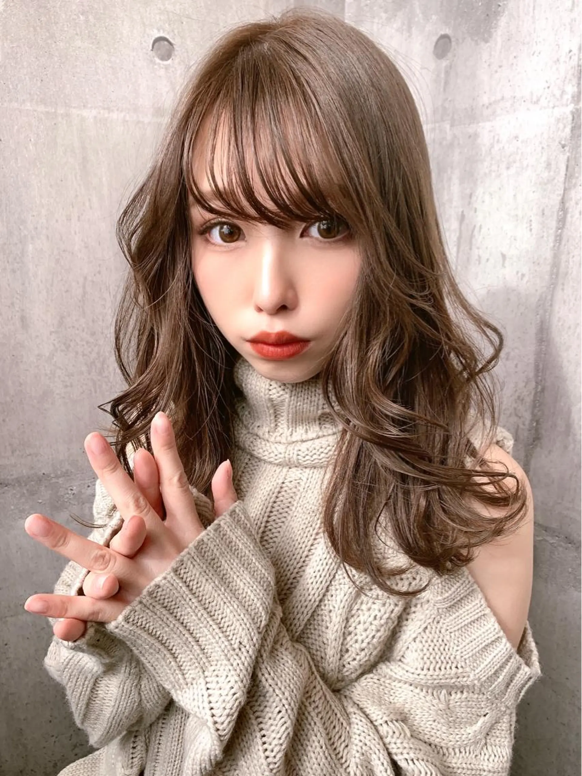 セミロング カラー パーマ メンズ特化👨 細谷碧海のヘアスタイル