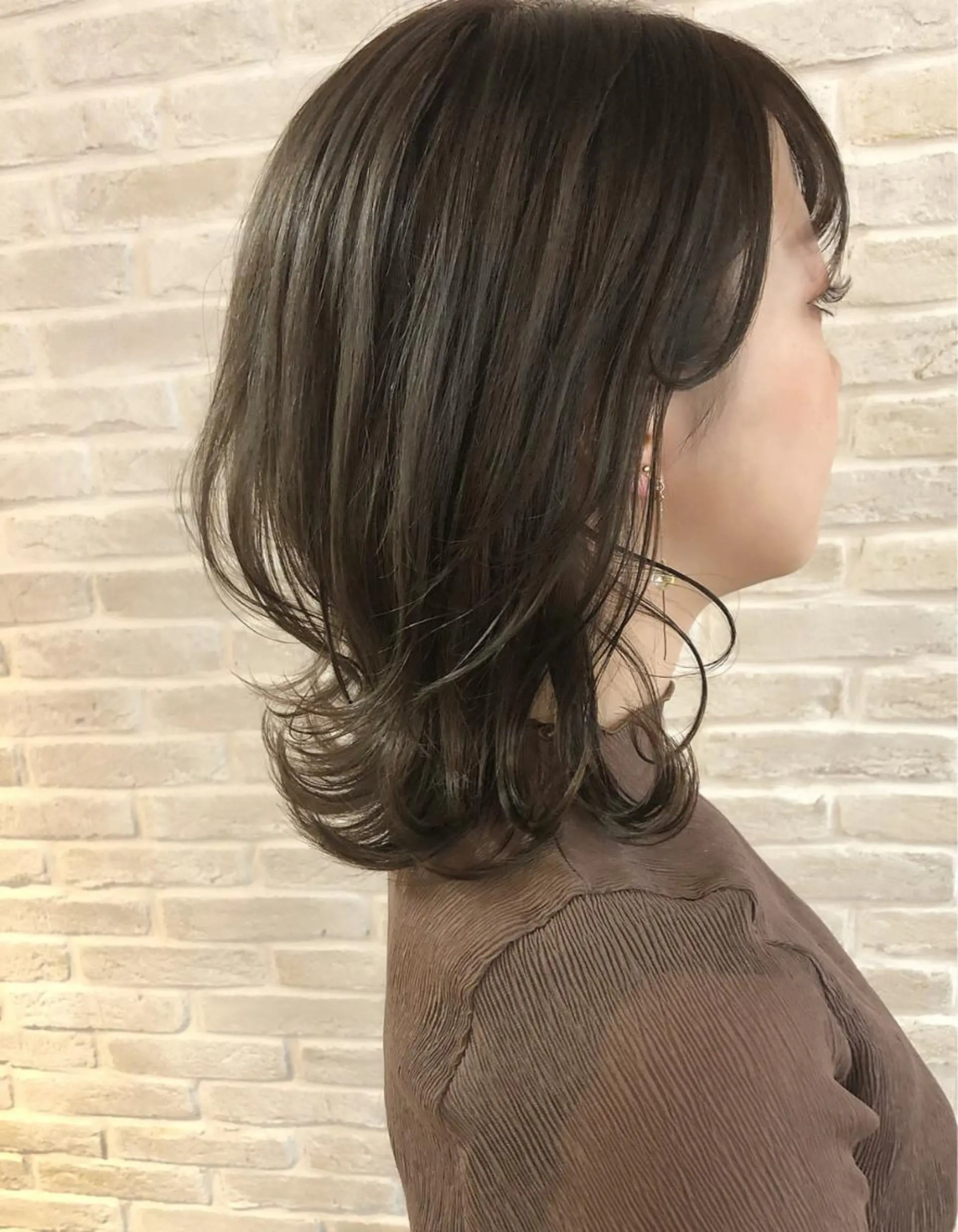 ミディアム カラー ラベンダーカラー レイヤーカット hair salon Ranun髪質改善のヘアスタイル