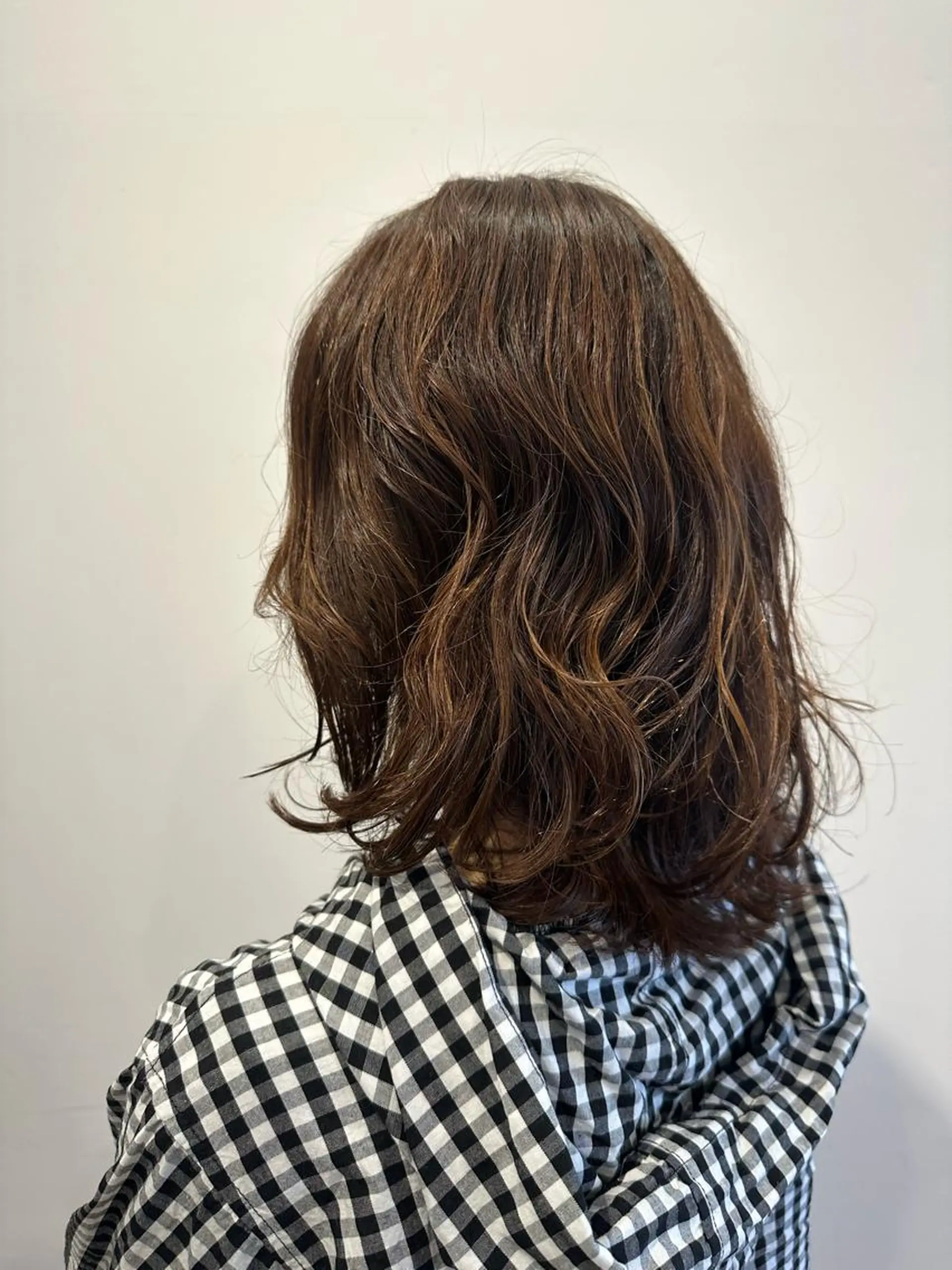 ミディアム パーマ 多田 彩香のヘアスタイル