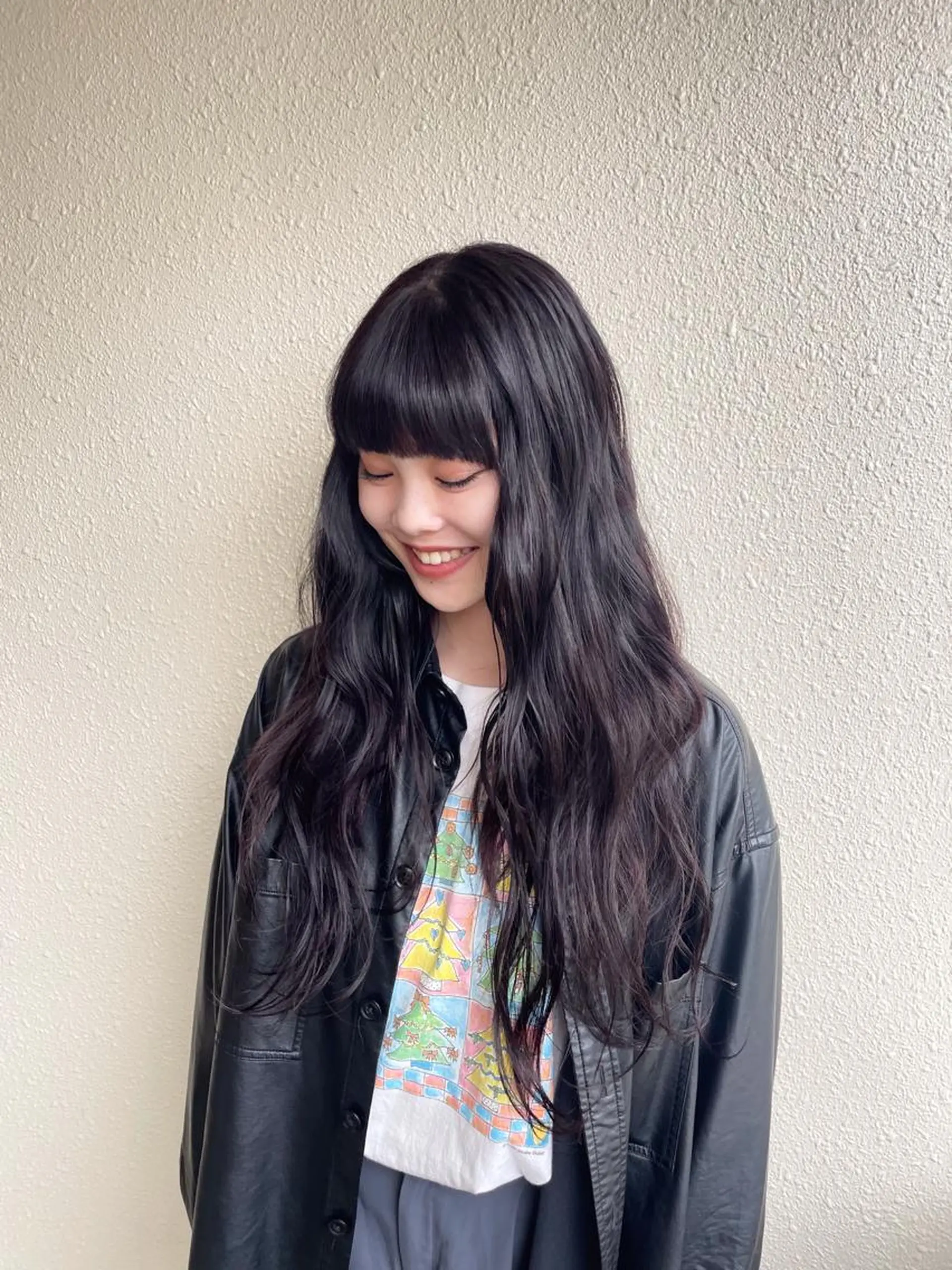 ロング カラー 黒髪 ブリーチ ラベンダーカラー ブリーチなしカラー ヘアカラー トリートメント ヘアセット keen 吉祥寺所属・【韓国❤️海外ヘア】 AYAKAのヘアスタイル