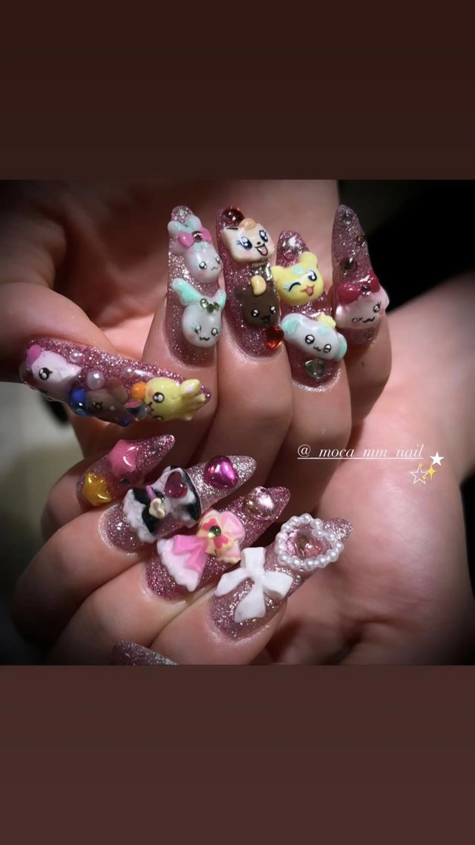 ネイル ハンドネイル フットネイル moca心斎橋所属・˚✧⁺⭐︎༚moca miyuu⁎⁺˳✧༚のネイルデザイン