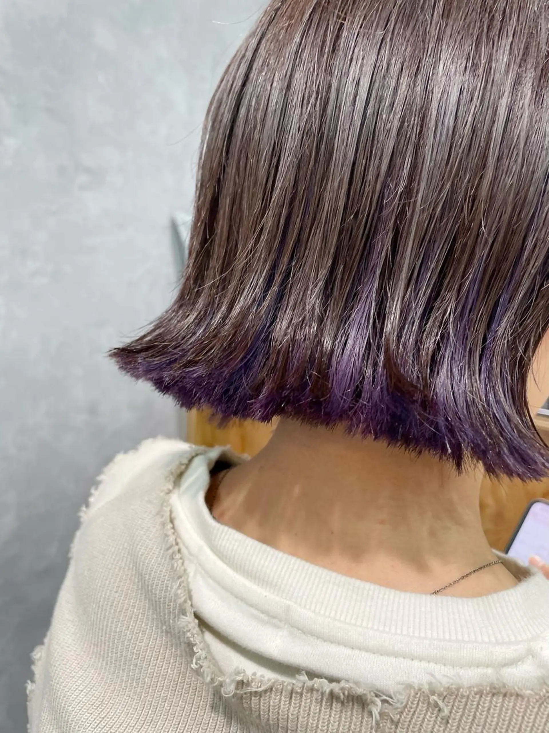 ミディアム カラー 黒岩 梨沙のヘアスタイル