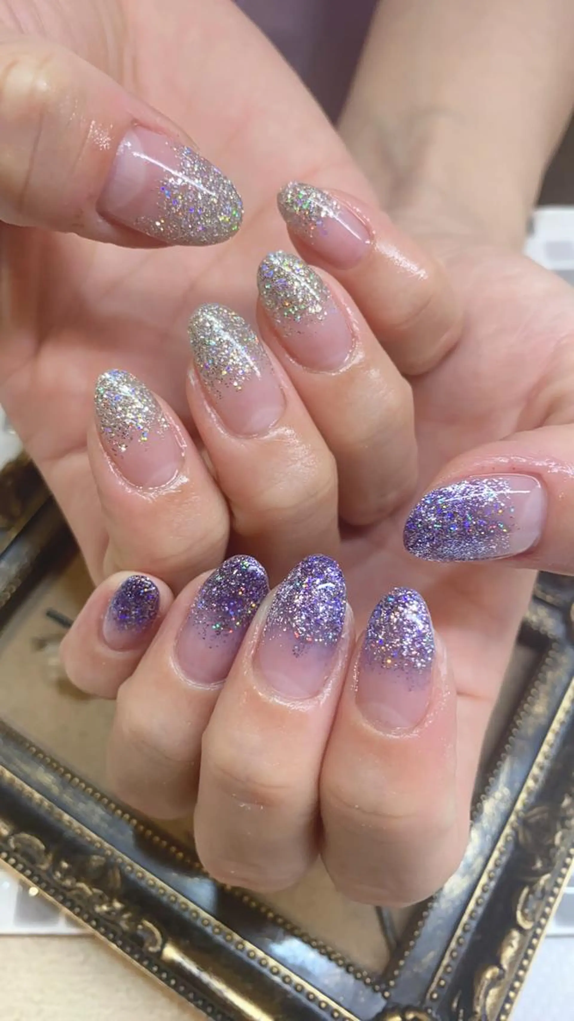 ネイル グラデーション キラキラネイル ラメ(グリッター) ラメグラデーション ♡Nailist yui♡のネイルデザイン