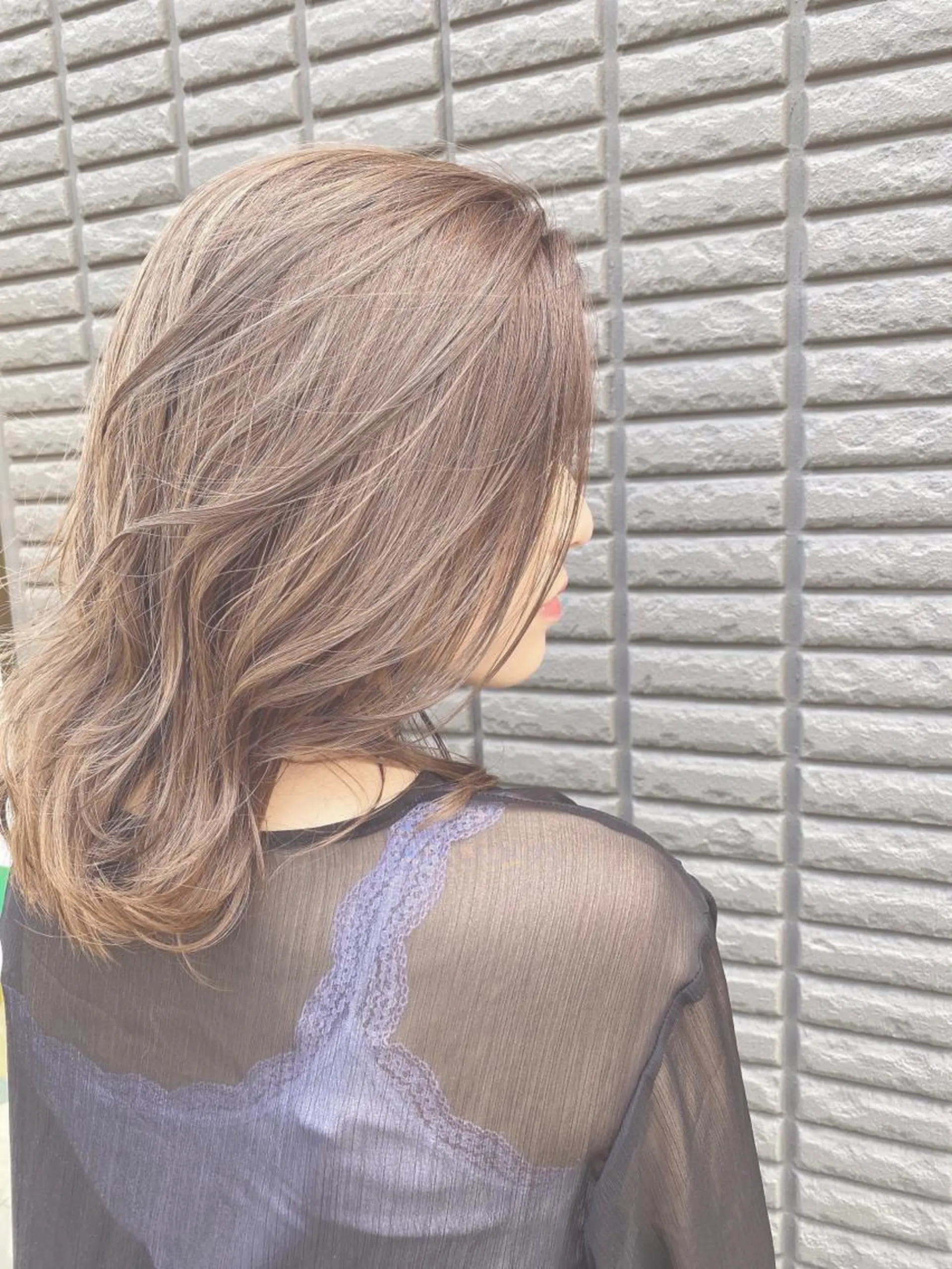 セミロング 顔周りデザイン/ ママ美容師/濱ほのかのヘアスタイル