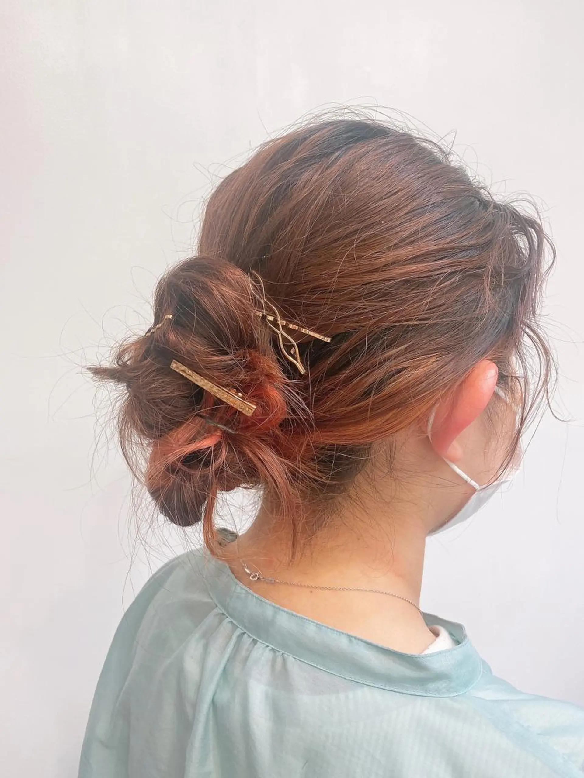 ミディアム ヘアアレンジ お団子ヘア 簡単アレンジ ❤️パーマ美容師✂︎ 井口美緒のヘアスタイル