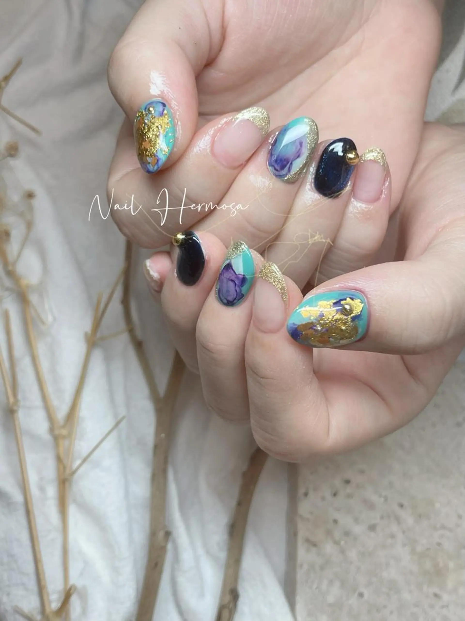 ネイル 長さ出し フラッシュネイル フットネイル ジェルネイル マグネットネイル ハンドネイル ネイル エルモサのネイルデザイン