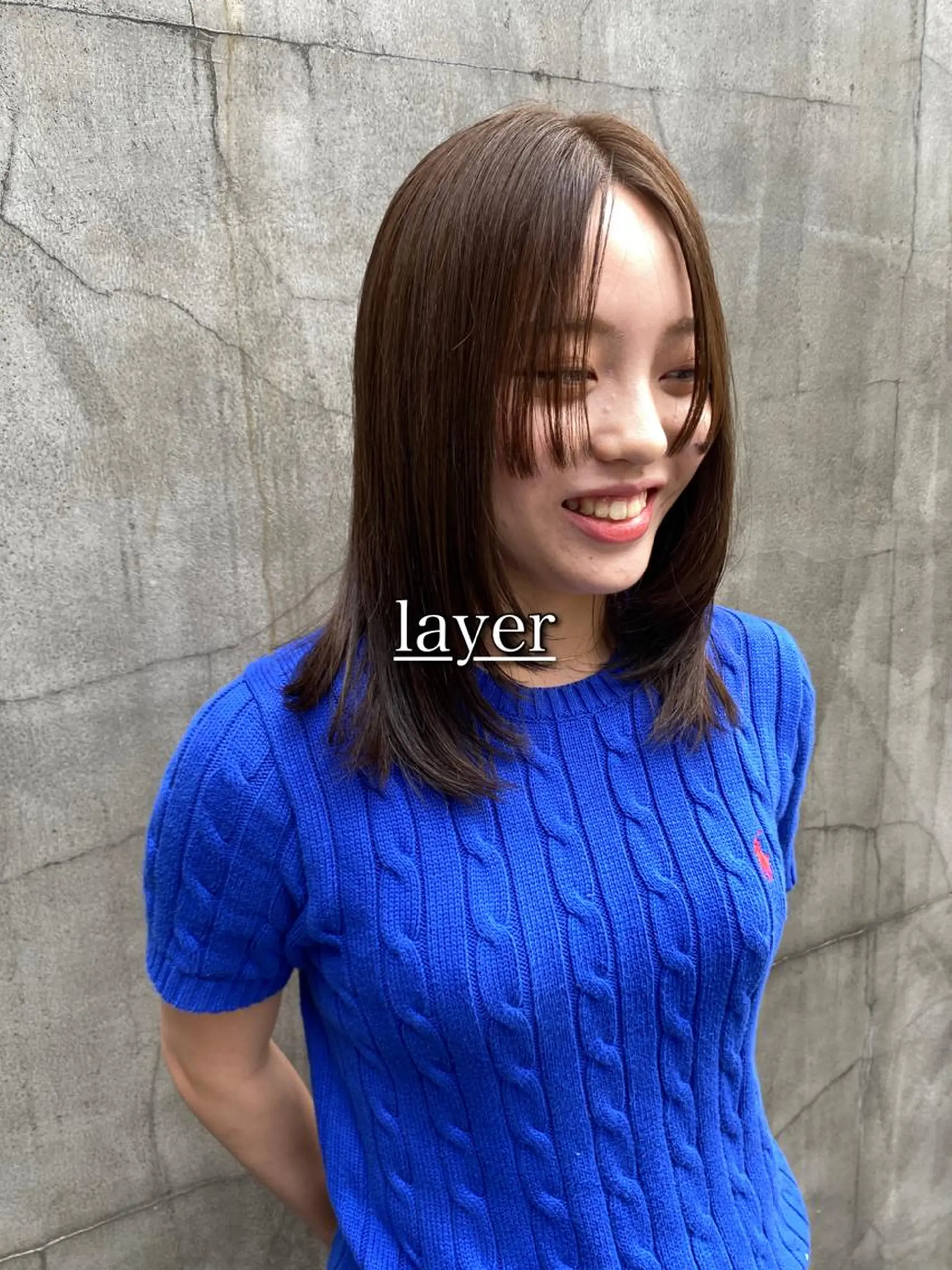 ミディアム カラー 顔周りカット カット ヘアカラー トリートメント ニュアンスデザイン/ SHOUTOのヘアスタイル