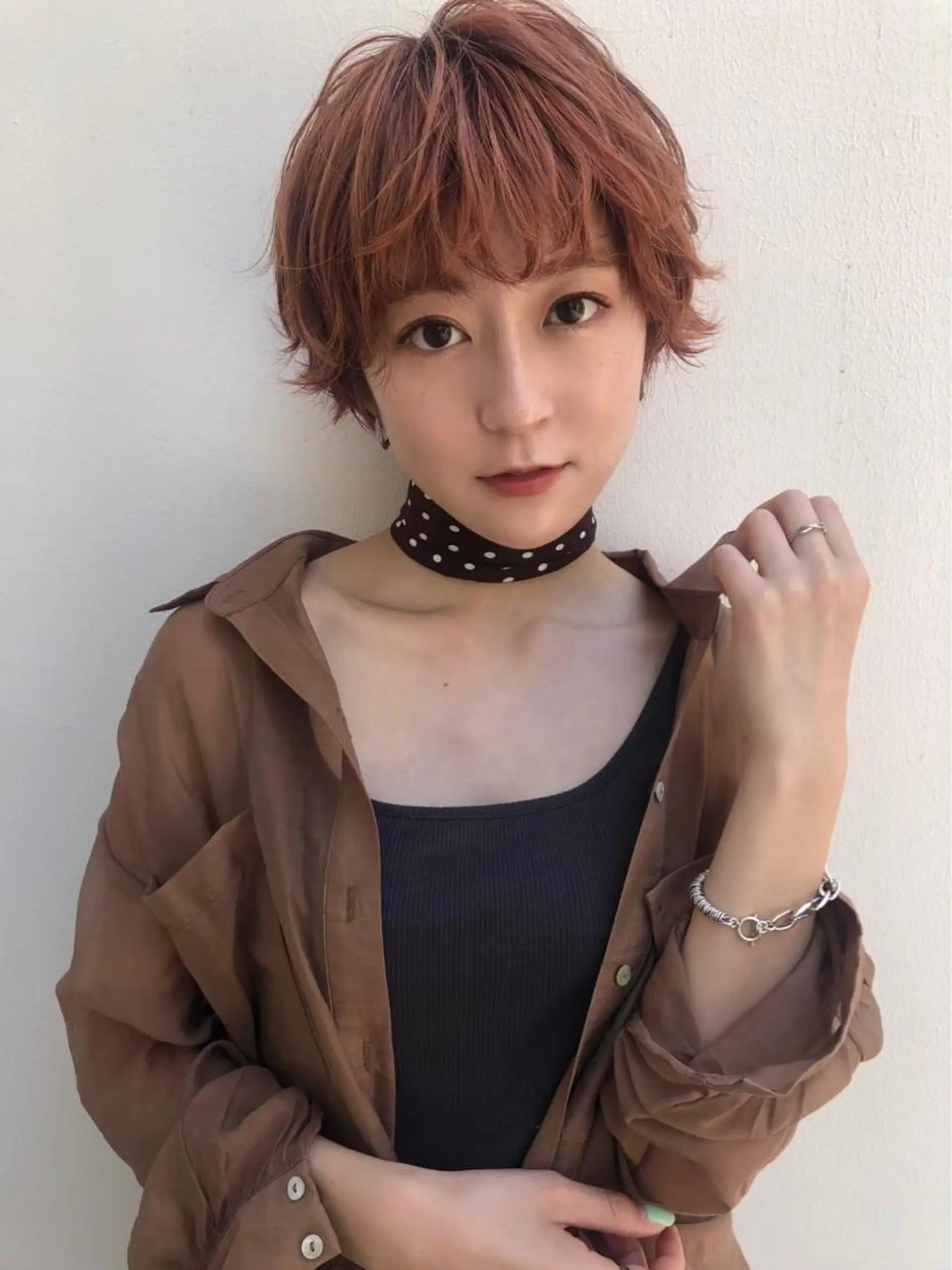 ショート カラー ブラウンカラー ピンクカラー ピンクブラウン ヘアカラー トリートメント 似合わせ×美髪改善✨ Yutoのヘアスタイル