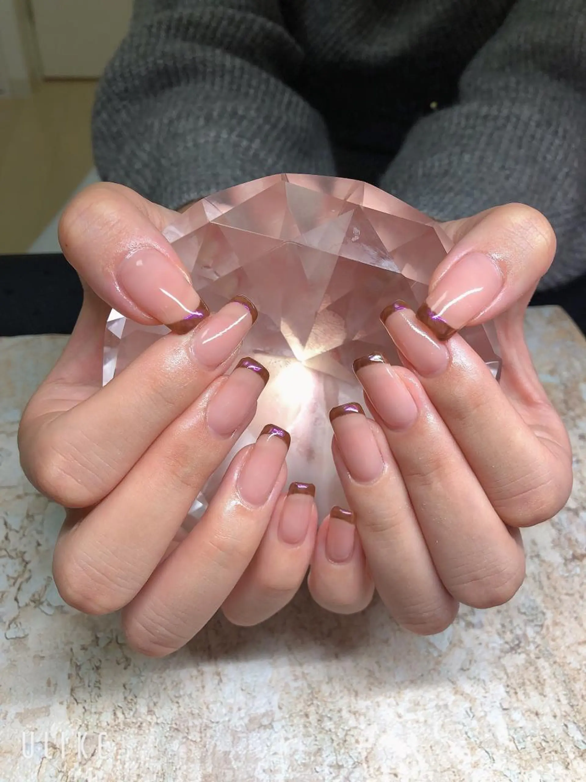 ネイル アートネイル フレンチネイル ジェルネイル グラデーション 韓国ネイル Nail room Bimano所属・Bimano seica♡+°のネイルデザイン