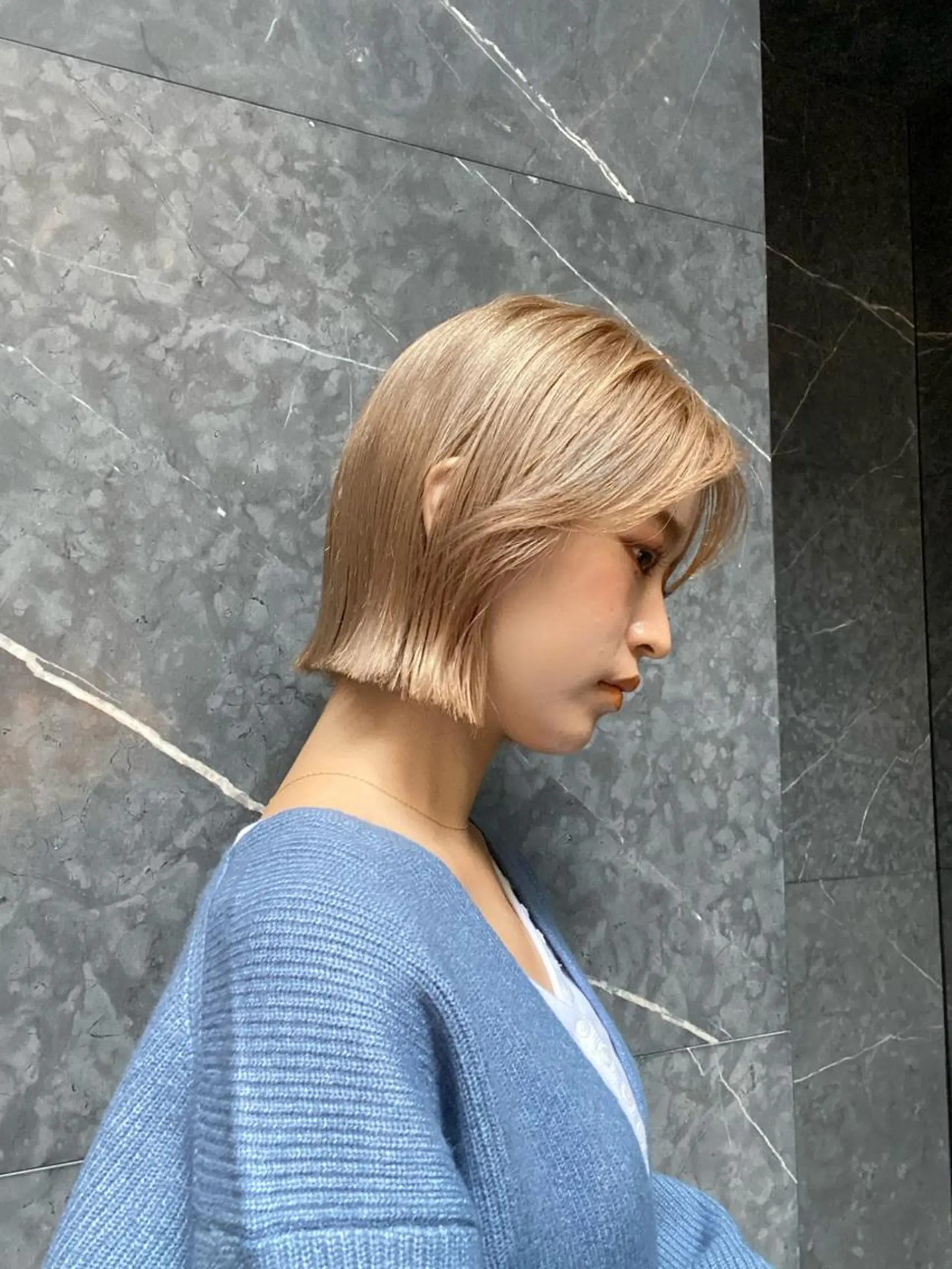 ミディアム カラー ベージュカラー 透明感カラー グレージュ ボブ カット ヘアカラー トリートメント レイヤー専門家 ダブルカラー修のヘアスタイル