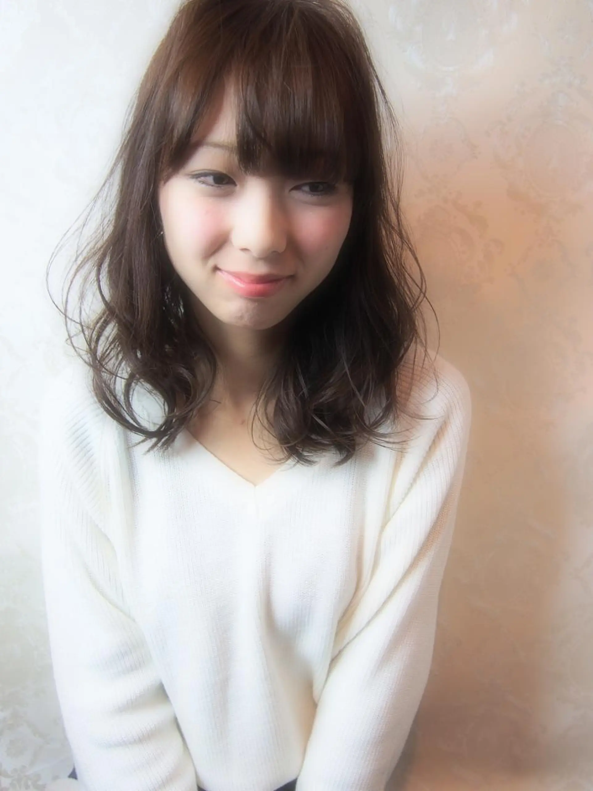 セミロング ほさか しんごのヘアスタイル