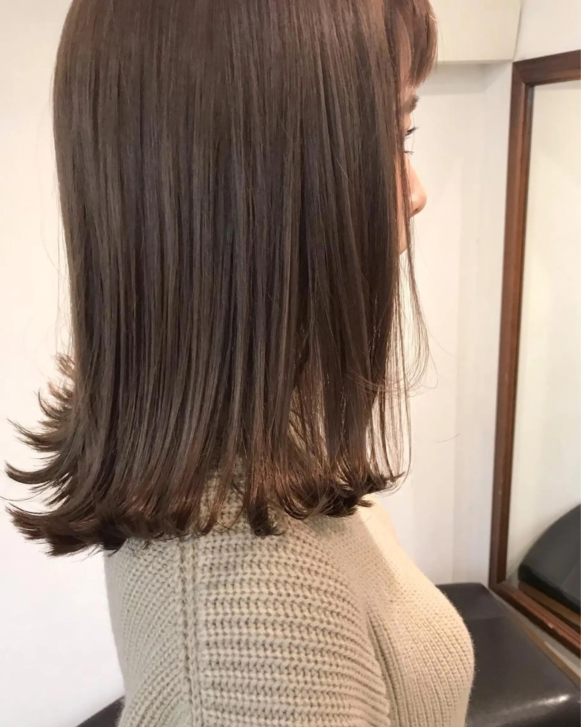 セミロング カラー ブリーチ Click所属・クニモトハルナ ボブ/柔らかカラーのヘアスタイル