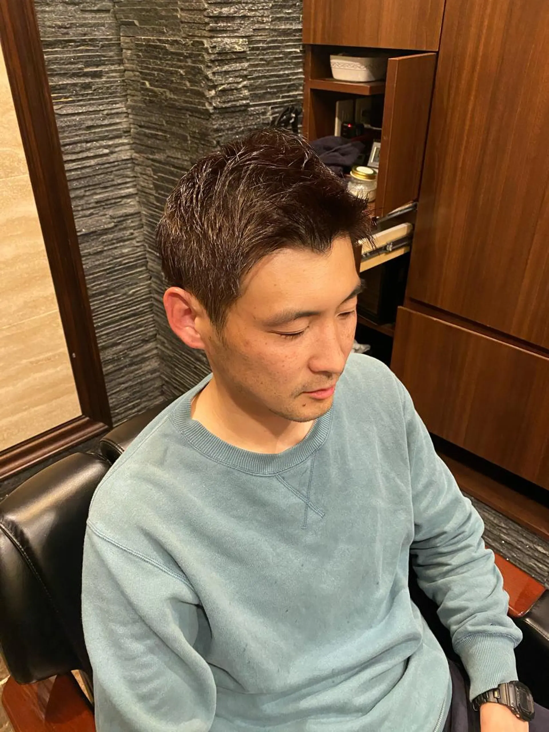 ショート カラー メンズ 💈ヒロ銀座💈 ✨墓越聖菜✨のヘアスタイル