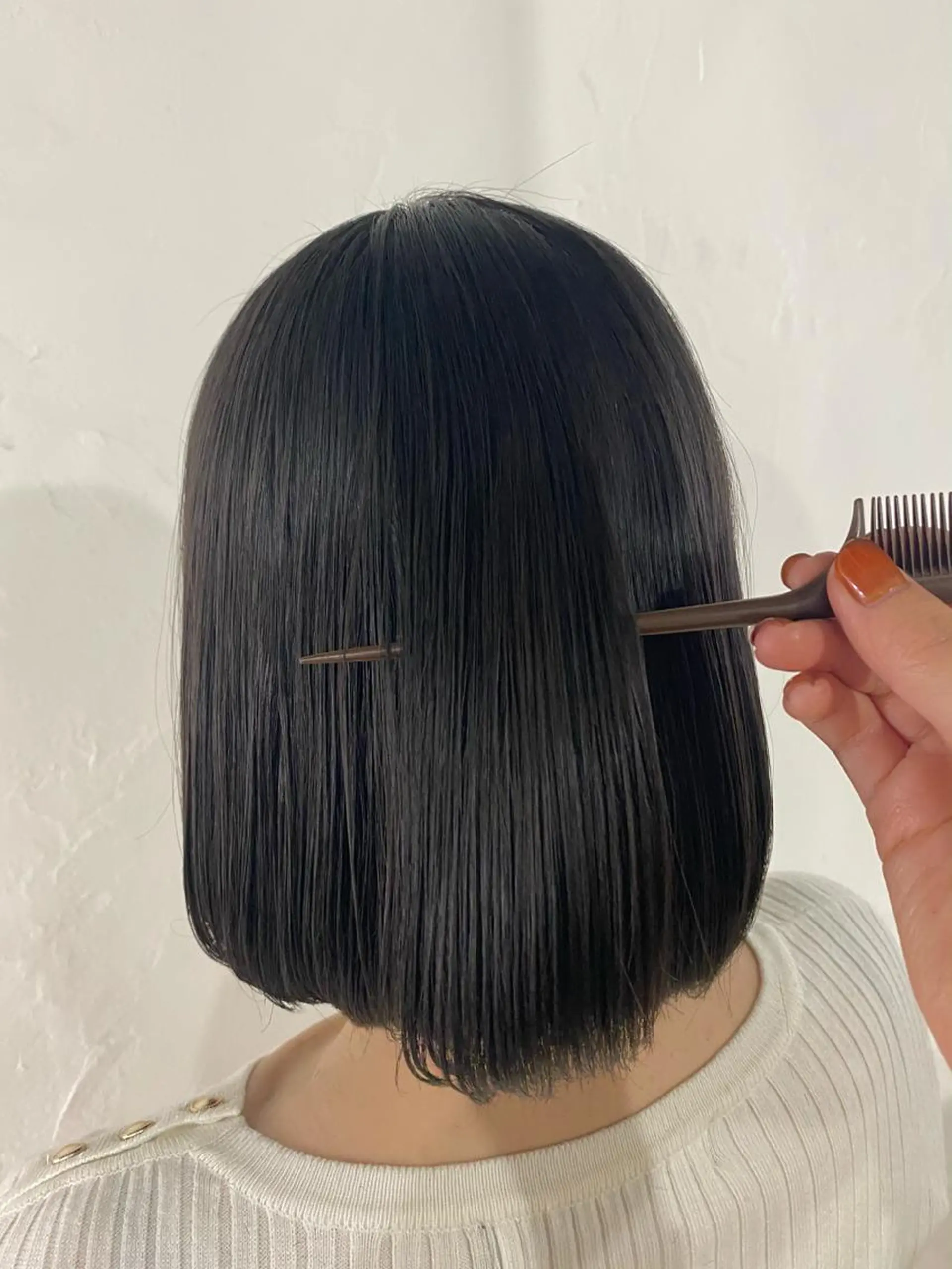 ミディアム カット 縮毛矯正 丸山 史香のヘアスタイル