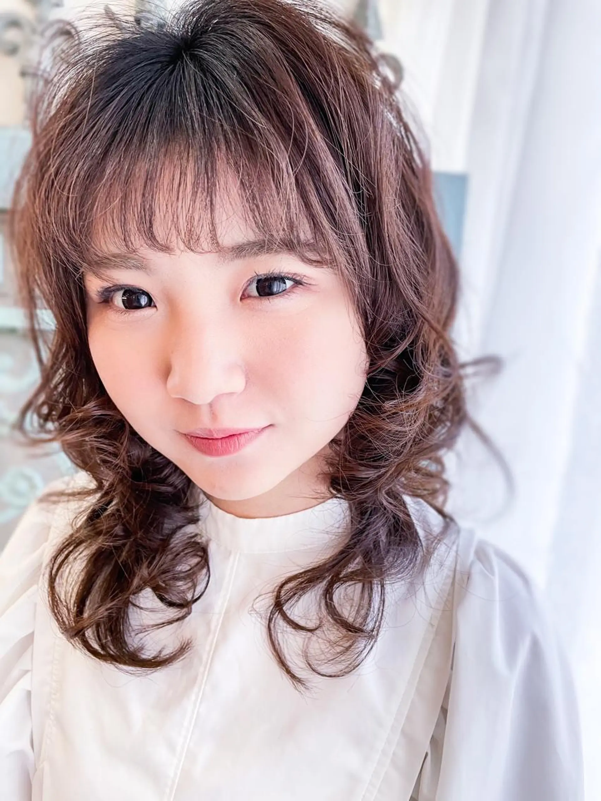 セミロング カラー パーマ ヘアアレンジ メンズ 表参道Lise おおいしおりのヘアスタイル