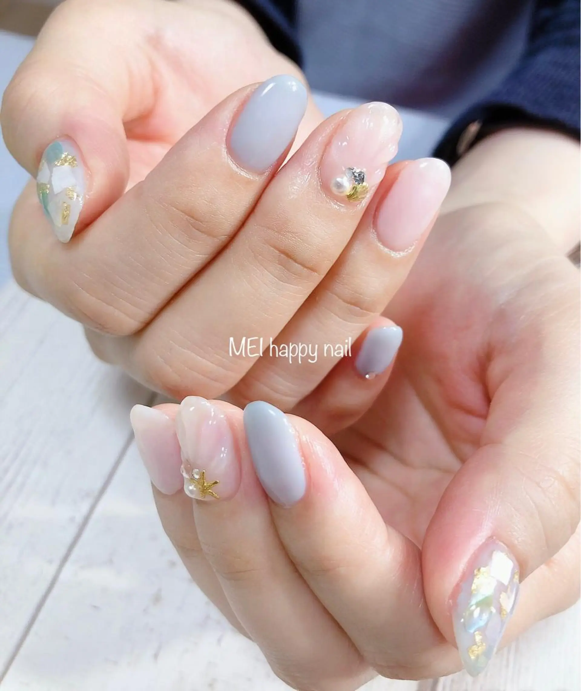 ネイル ハンドケア 北浦和 自爪育成ケアのネイルデザイン