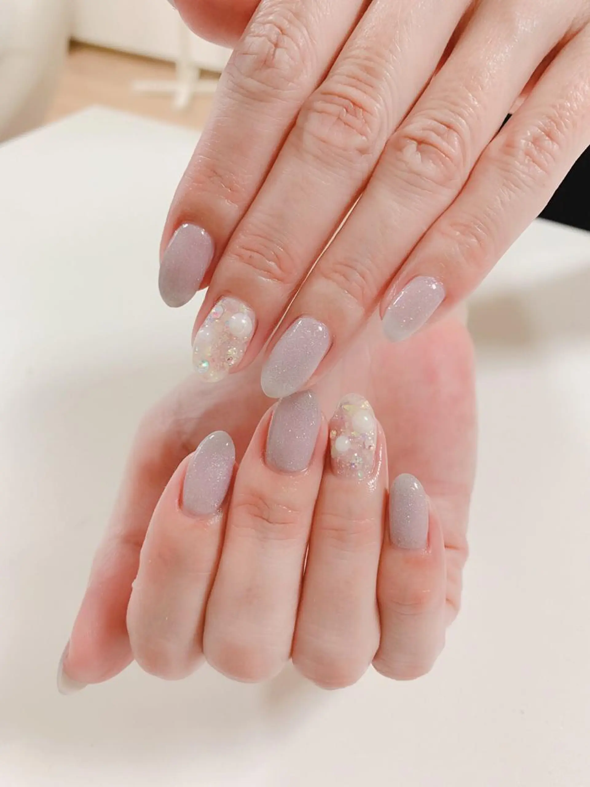 ネイル アートネイル 長さ出し フットネイル グリーン ニュアンスネイル Lily Roseスタッフ一同のマツエク・マツパデザイン