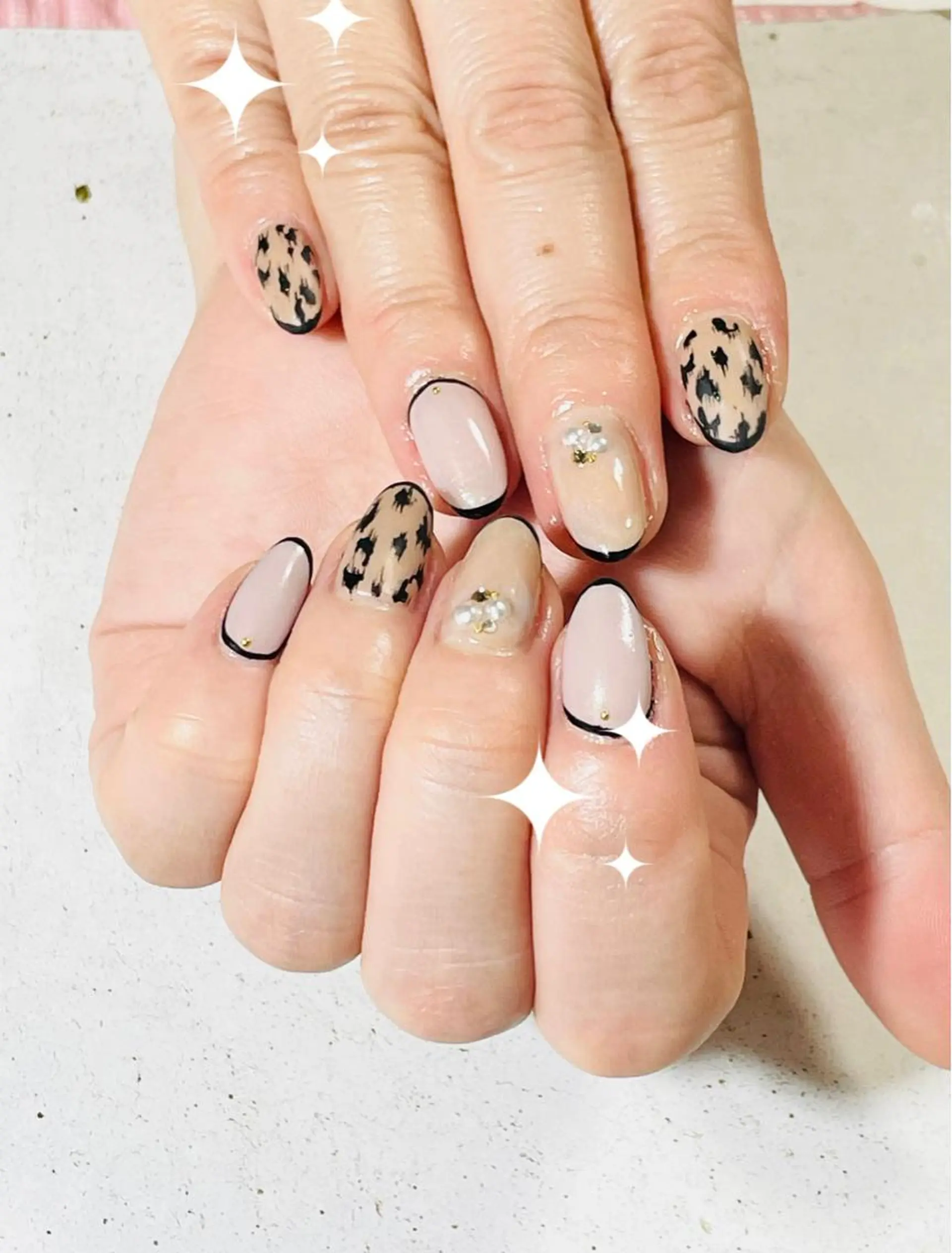 ネイル アニマル柄 ハンドネイル レワード所属・reward＊安藤 ゆかりのネイルデザイン