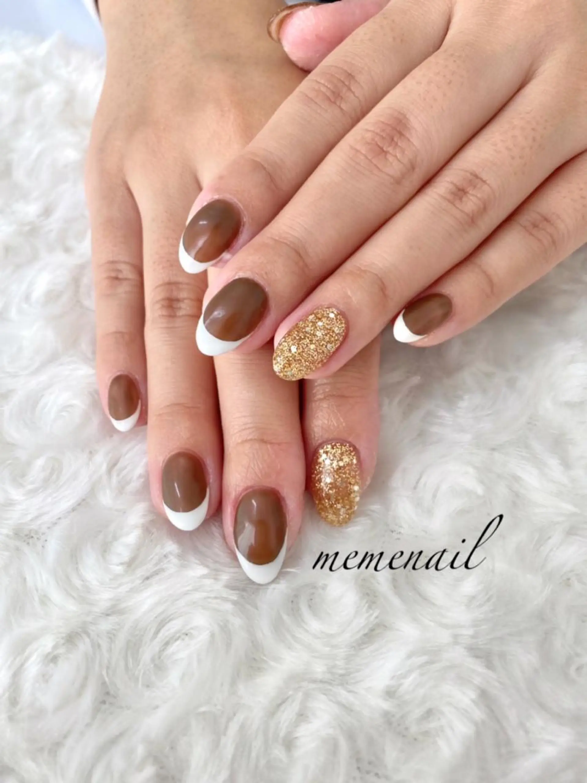 ネイル ブラウン ジェルネイル 持ち込み ハンドネイル Noguchi Megumiのその他イメージ