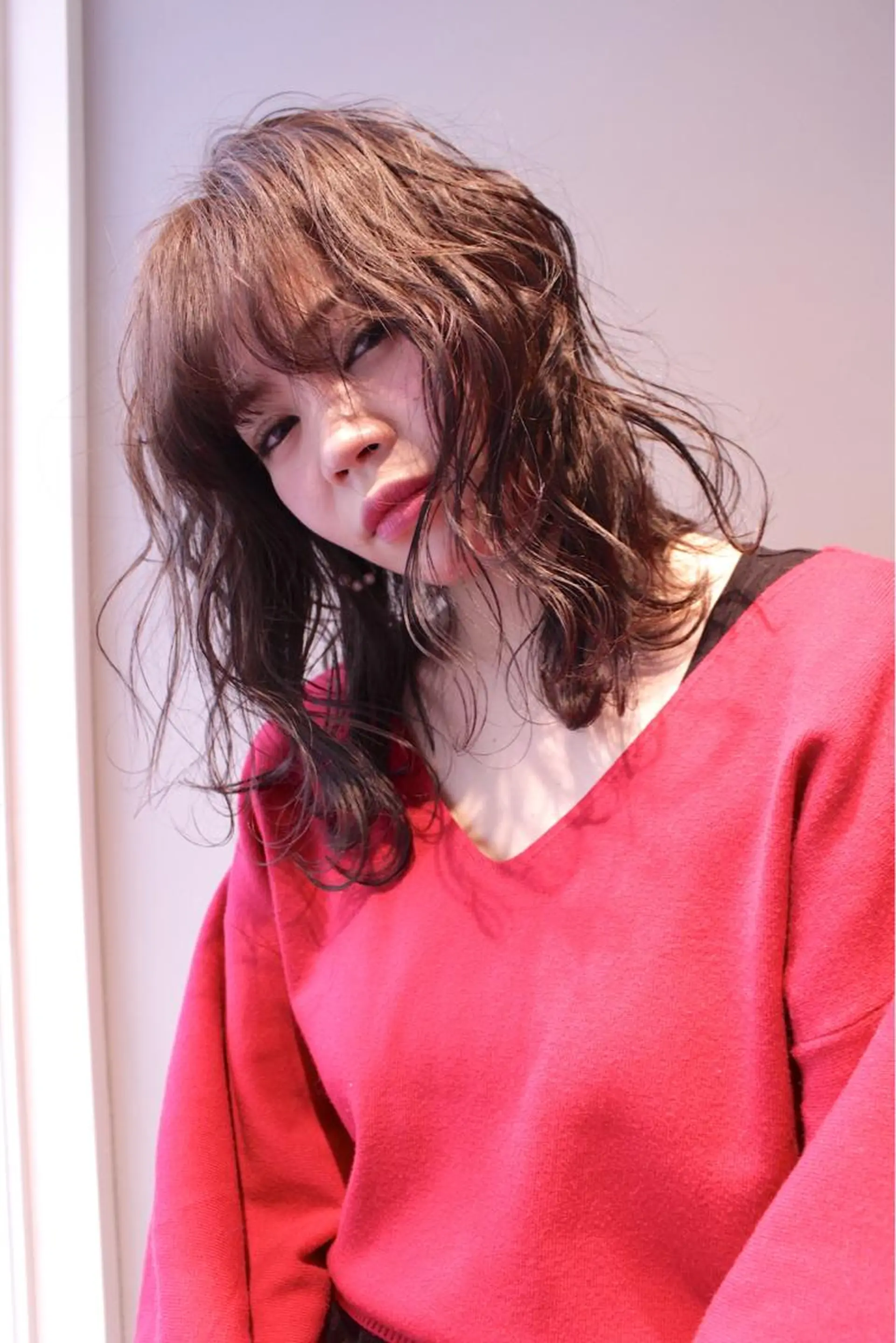 ミディアム カラー レイヤーカット カット ヘアカラー lani 天神大名/ブリーチのヘアスタイル