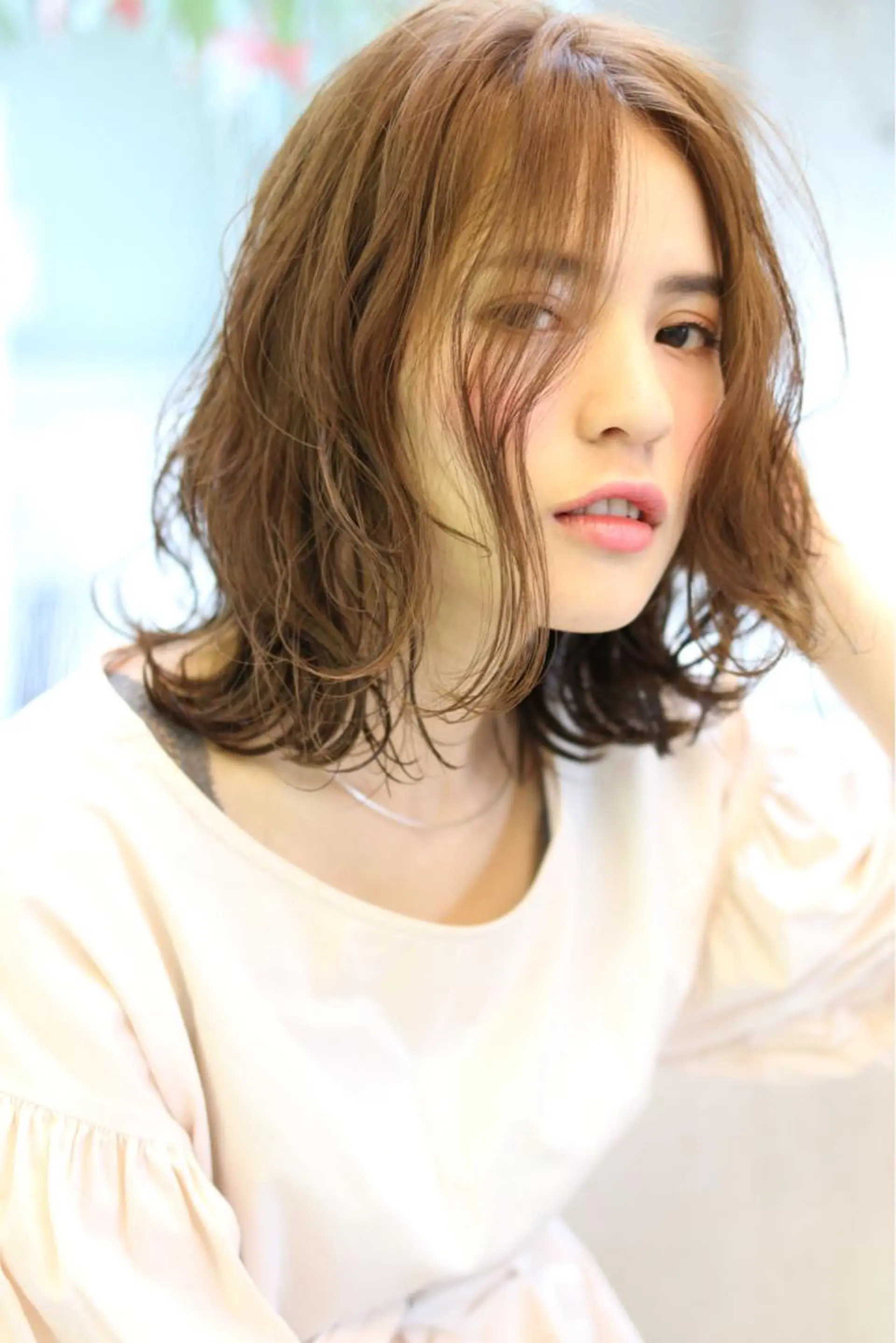 カラー ベージュカラー フォギーベージュ カット ヘアカラー トリートメント 齋藤 咲のヘアスタイル