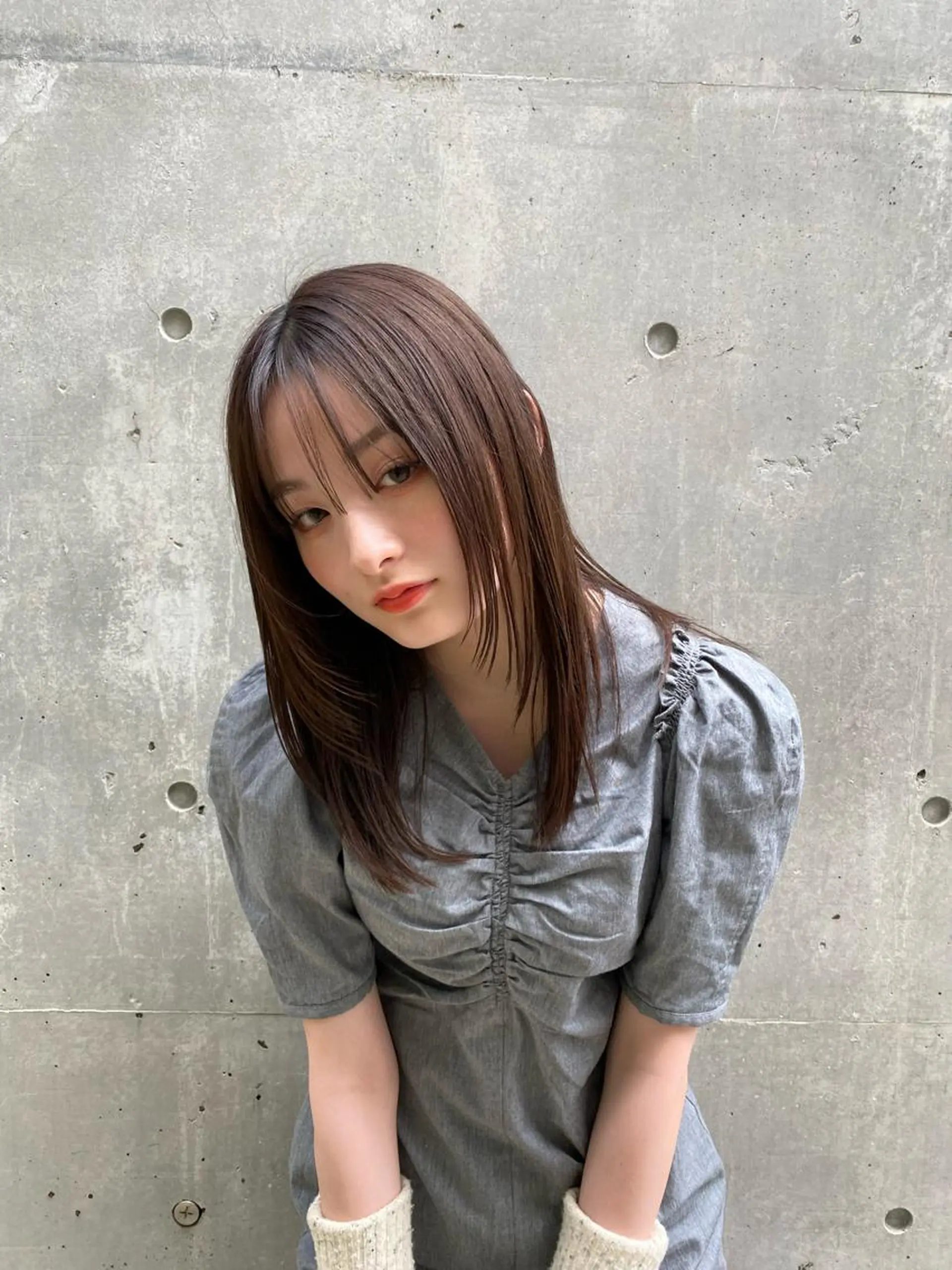 ロング カラー 透明感ブリーチ/ メンズパーマのヘアスタイル