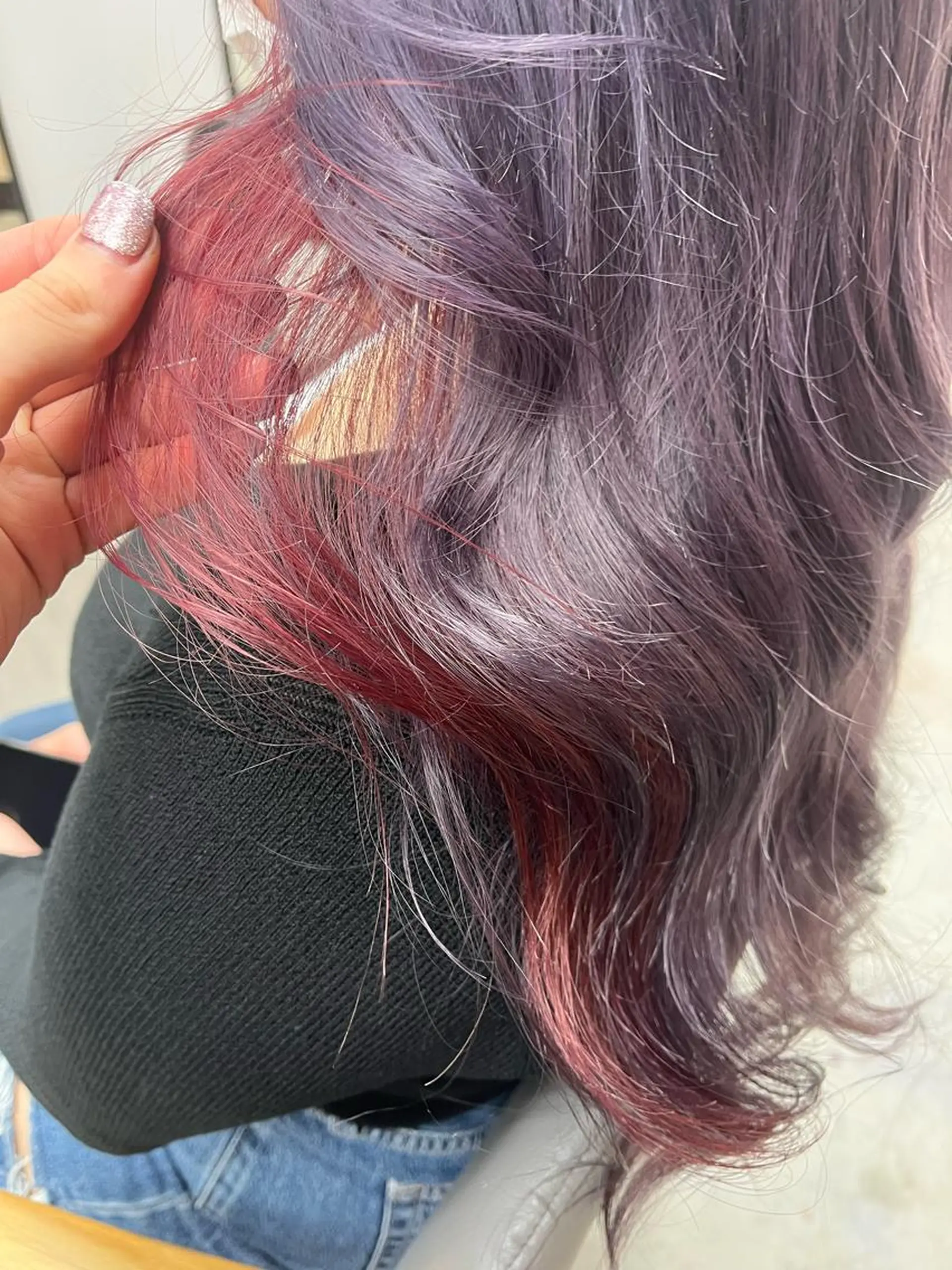 ロング カラー ラベンダーカラー ピンクカラー ayaka♡ 柔らかカラーのヘアスタイル