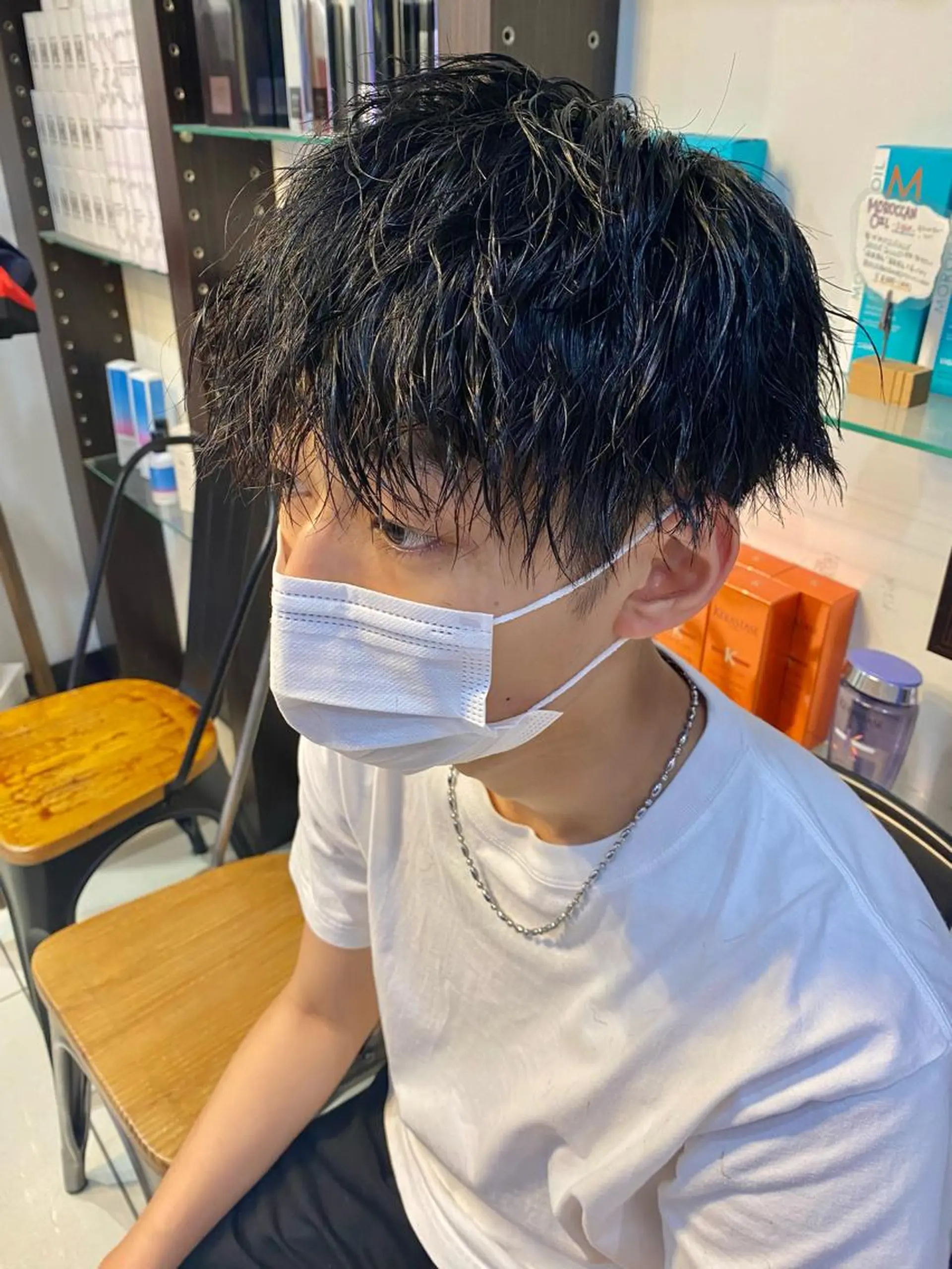 パーマ メンズ カット パーマ 酸スト/フェザー パーマ/三谷海斗のヘアスタイル