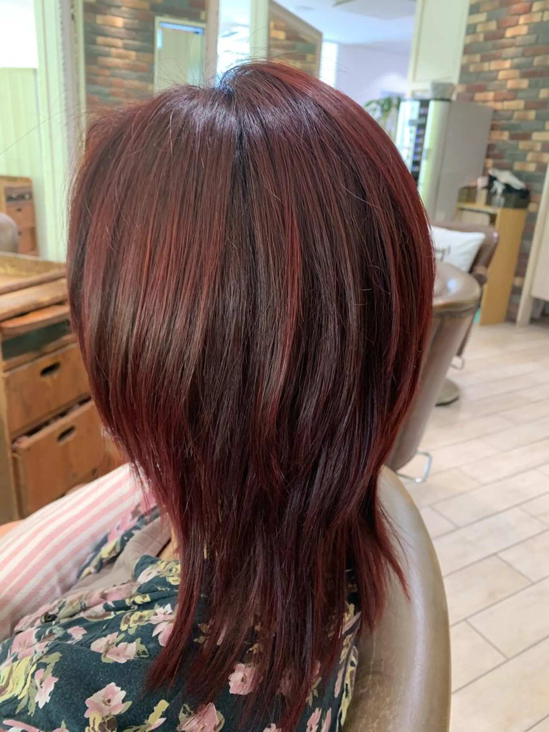 ミディアム カラー パーマ ヘアアレンジ 増渕 駿介のヘアスタイル