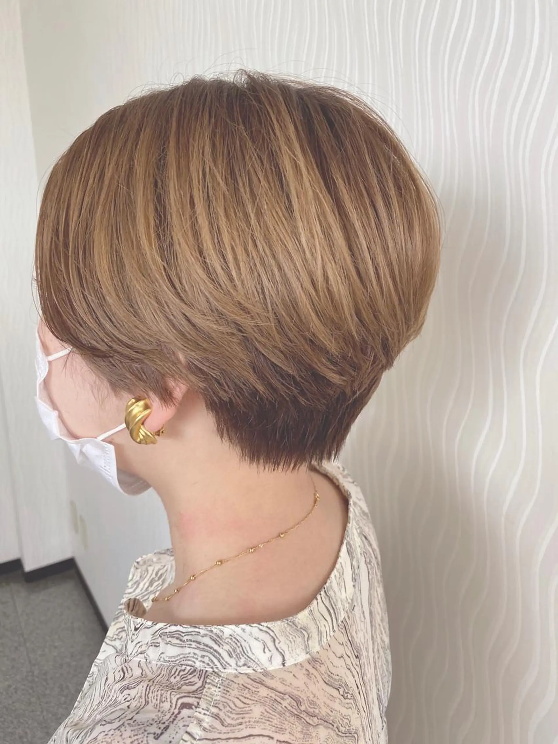 ショート 顔周りデザイン/ ママ美容師/濱ほのかのヘアスタイル