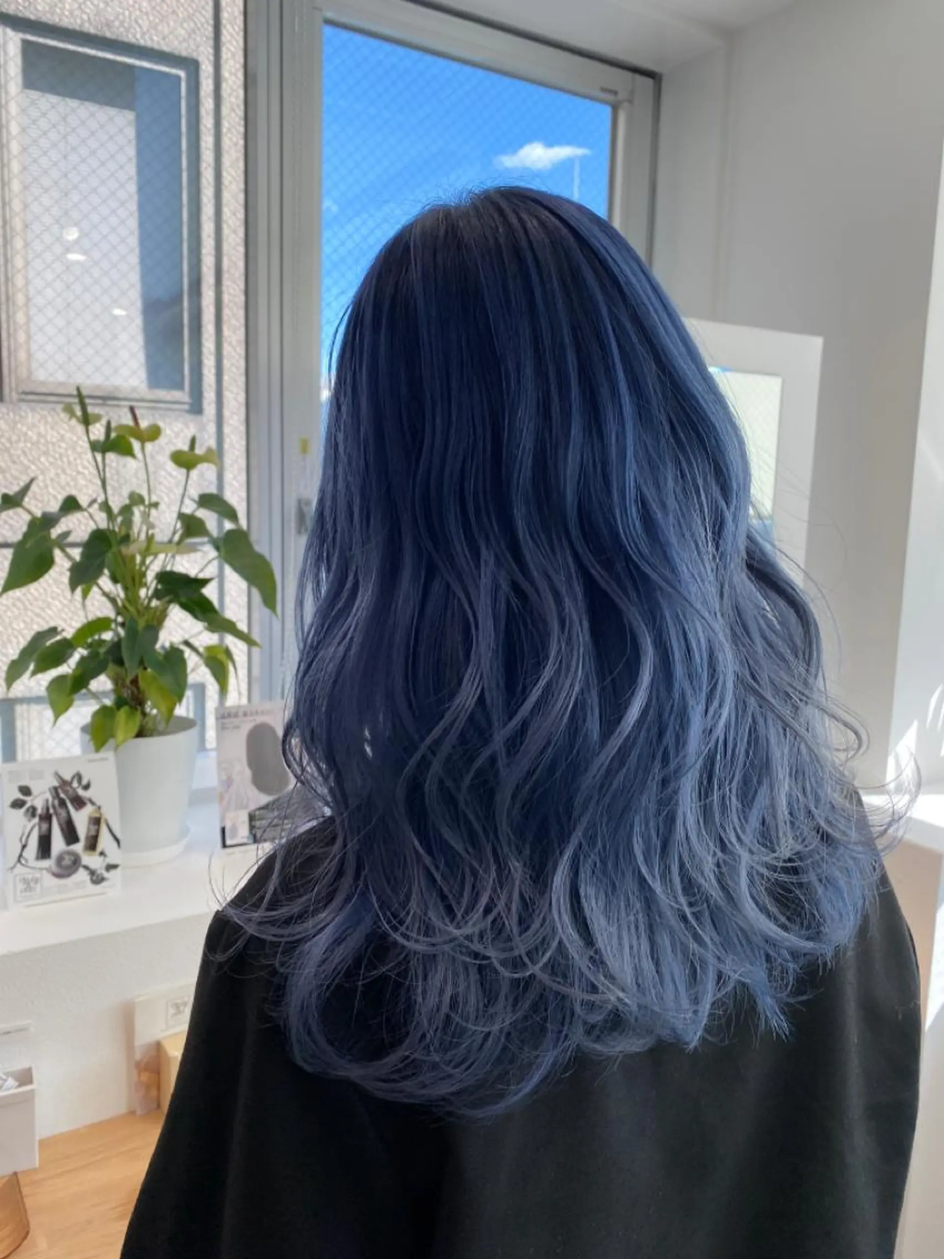 セミロング カラー 京都美容師 塩のヘアスタイル