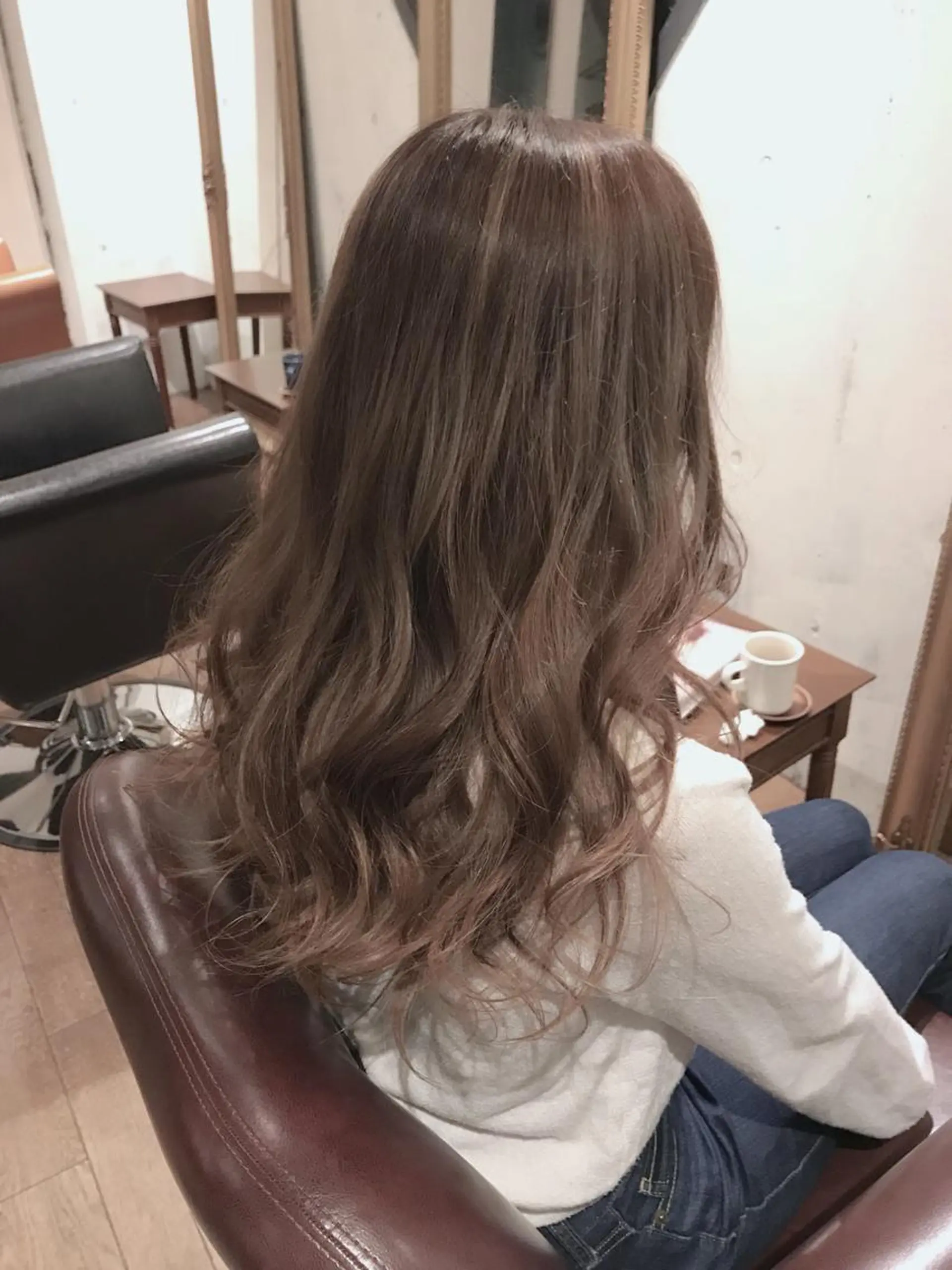 ロング カラー ヘアアレンジ グレージュ ハイライトカラー ハイライト corona hairdesign KAZUE MAEDA所属・マエダ　カズエ🫶 coronahairのヘアスタイル