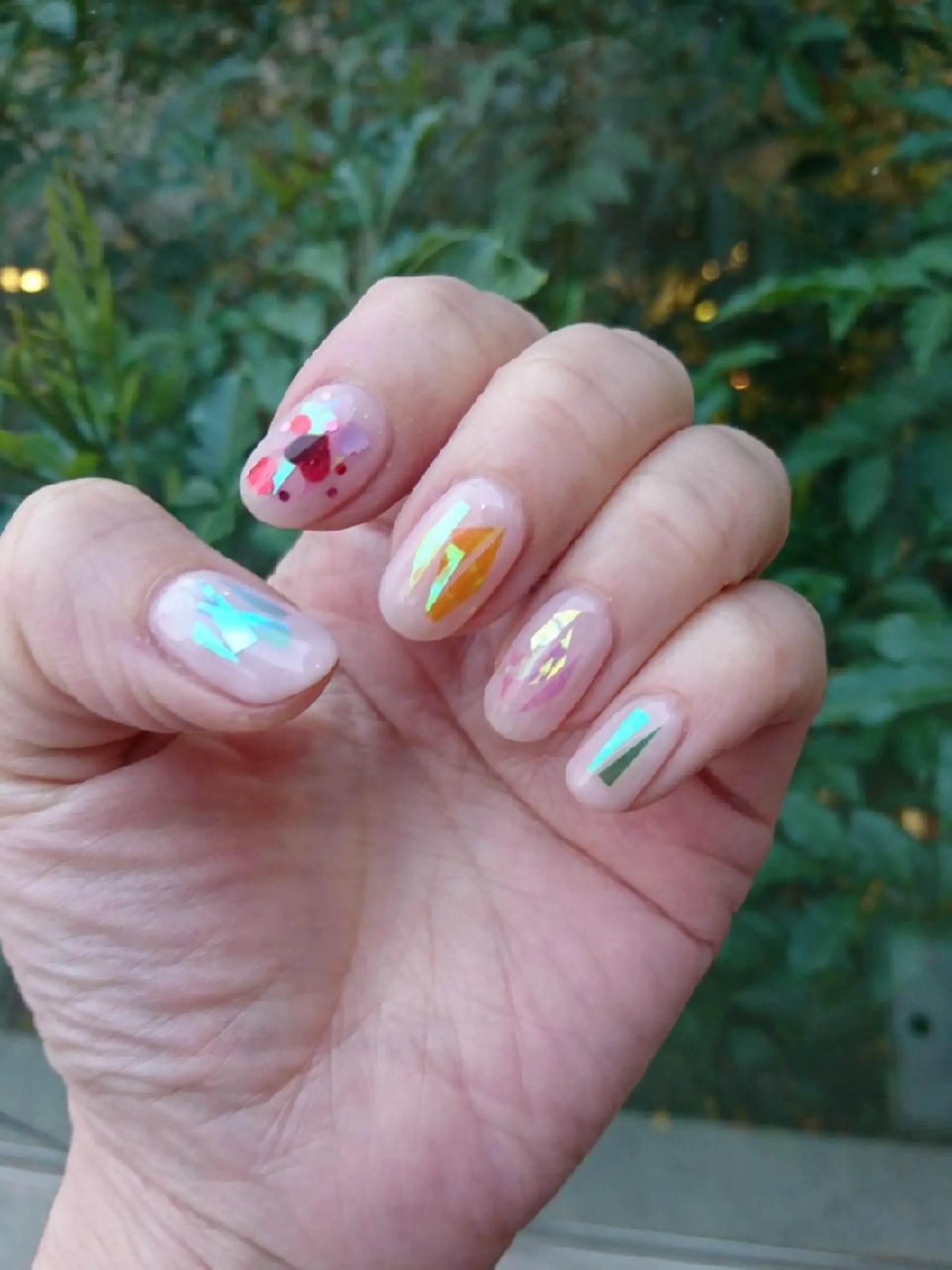 ネイル オーロラネイル ピンク みー shakushiroのネイルデザイン